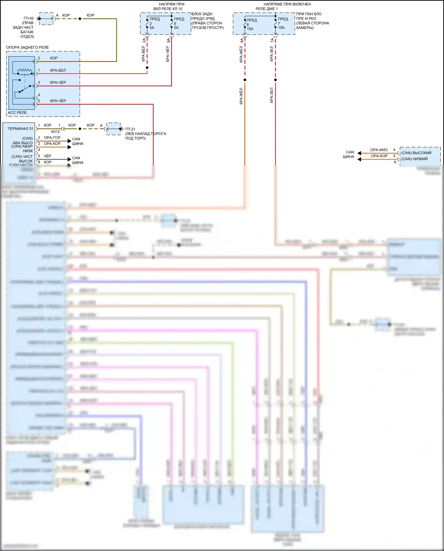 Macan Porsche I рестайлинг 2 (2021-2024): 2.0l, электросхема круиз-контроля 