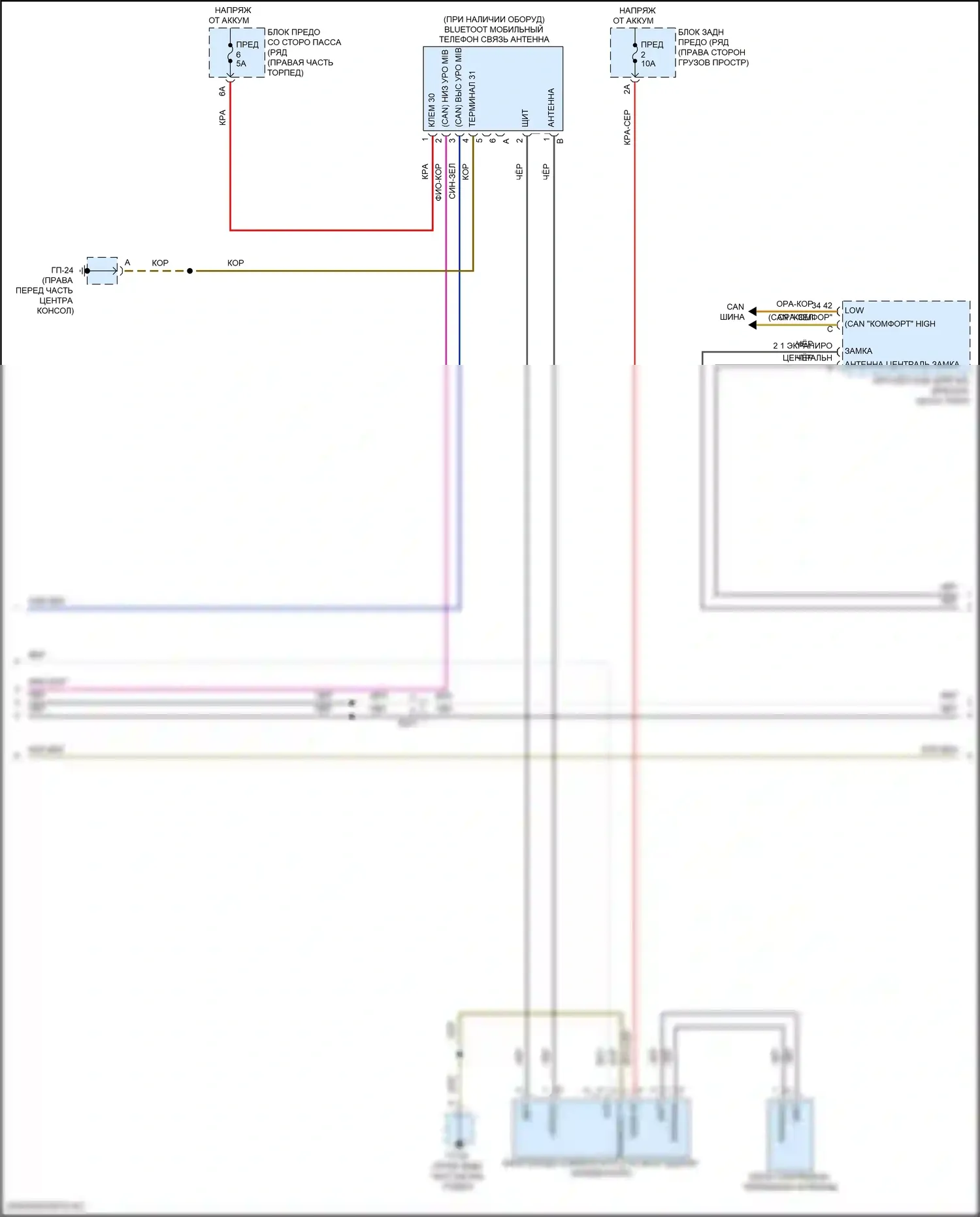 Macan Porsche I рестайлинг 2 (2021-2024): Электросхема магнитолы премиум-класса, с бирместер (2 из 6) 