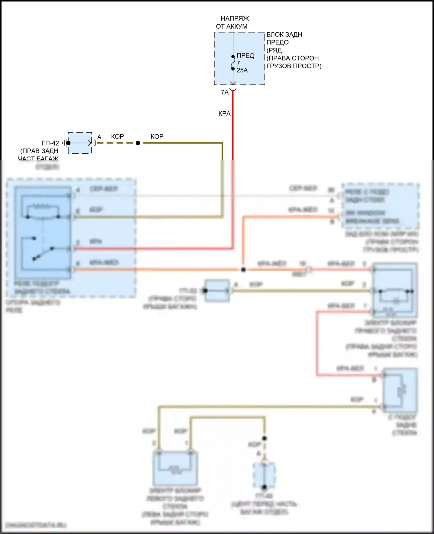 Macan Porsche I рестайлинг 2 (2021-2024): Электросхема подогрева 