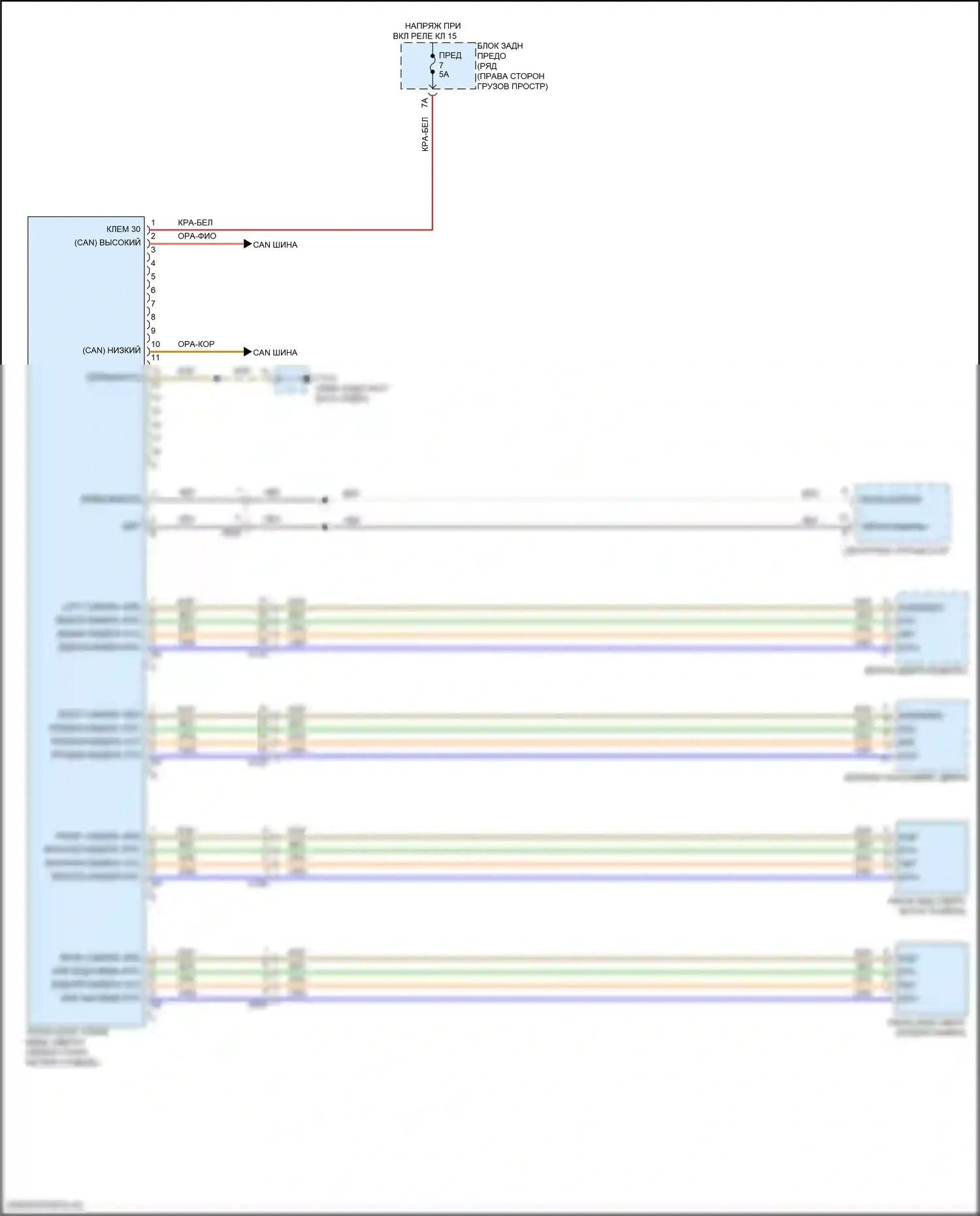 Macan Porsche I рестайлинг 2 (2021-2024): Электросхема реального вида сверху 