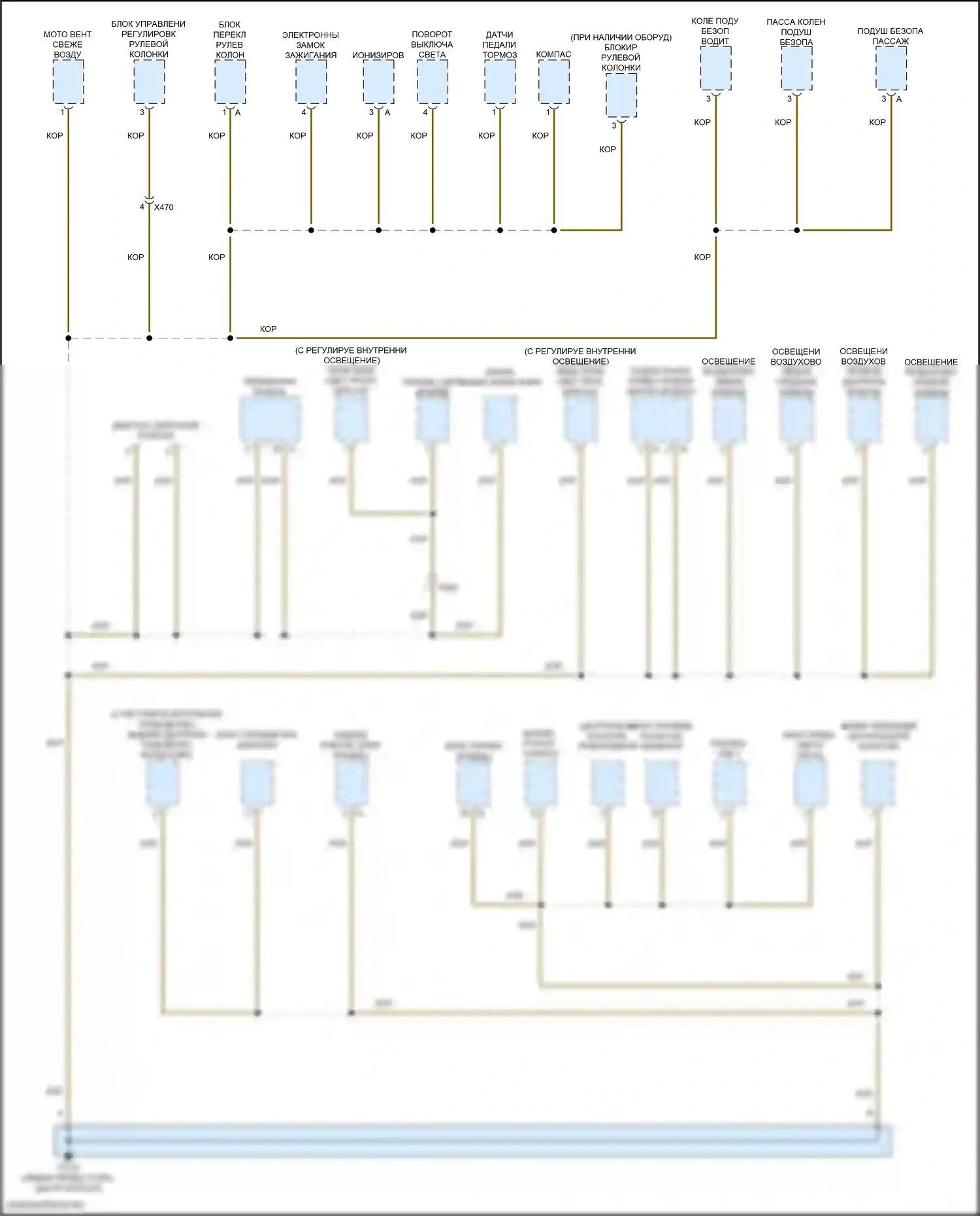 Macan Porsche I рестайлинг 2 (2021-2024): Электросхема разводки массы (2 из 7) 