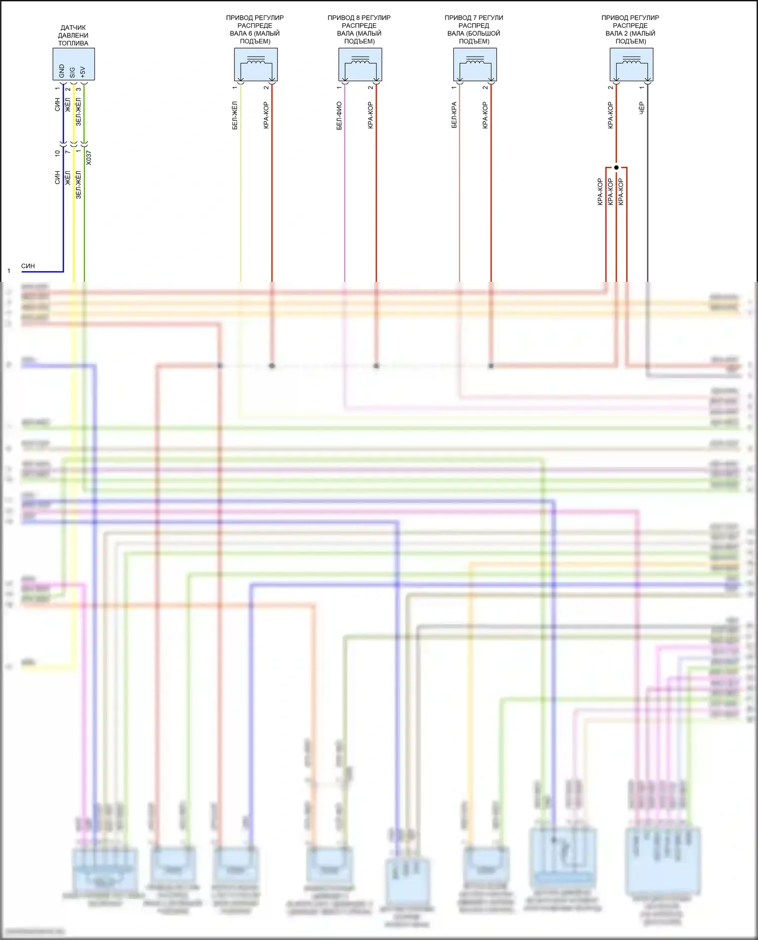Macan Porsche I рестайлинг (2018-2021): Электросхема двигателя 2.0л турбо (2 из 8) 