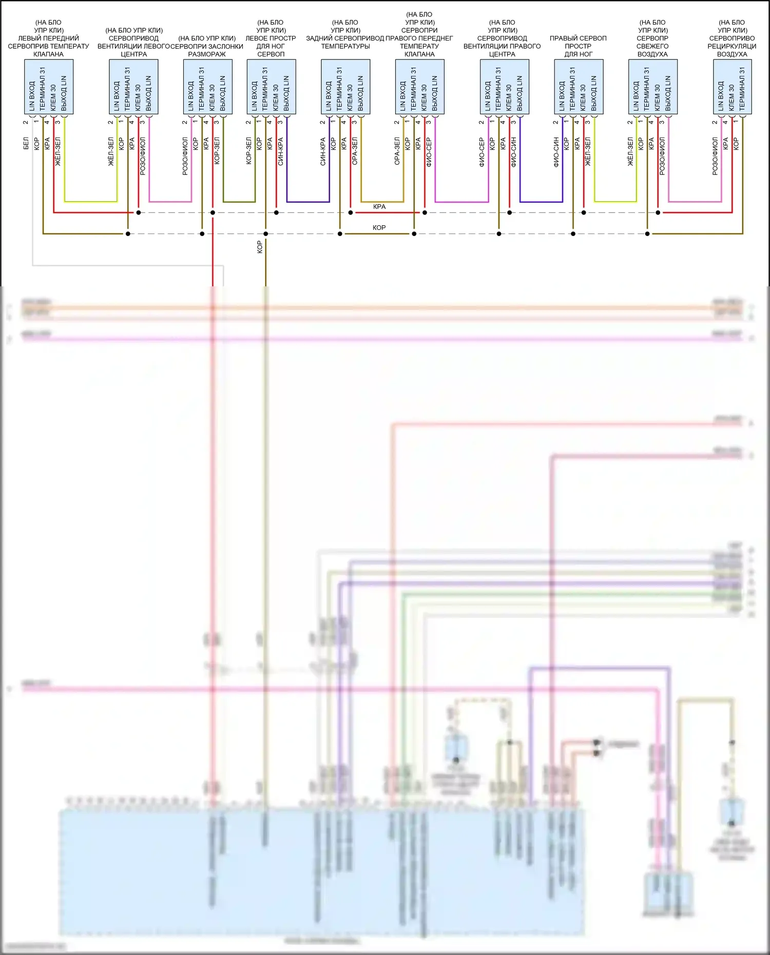 Macan Porsche I рестайлинг (2018-2021): Электросхема климат контроля (2 из 4) 