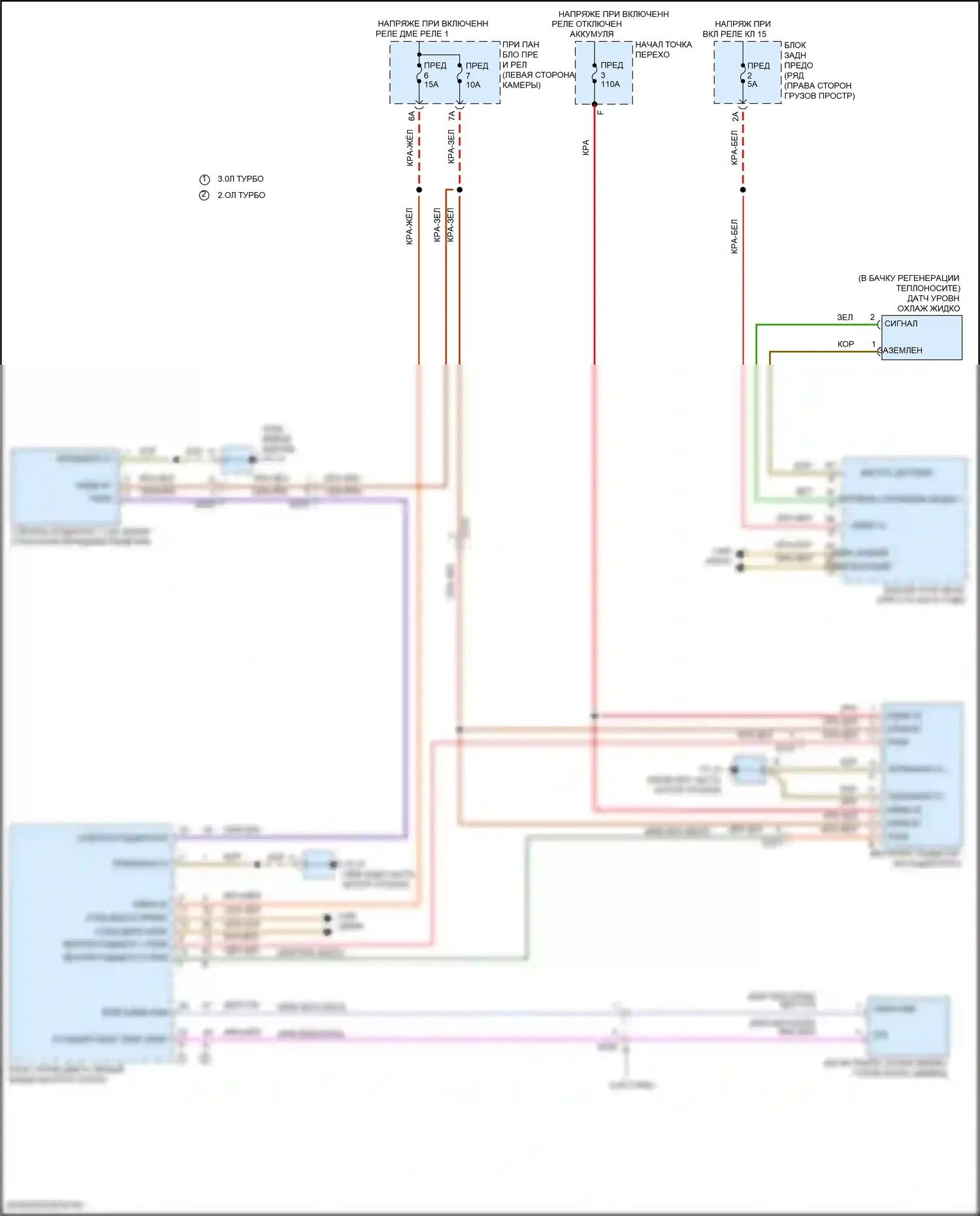 Macan Porsche I рестайлинг (2018-2021): Электросхема вентилятора охлаждения 