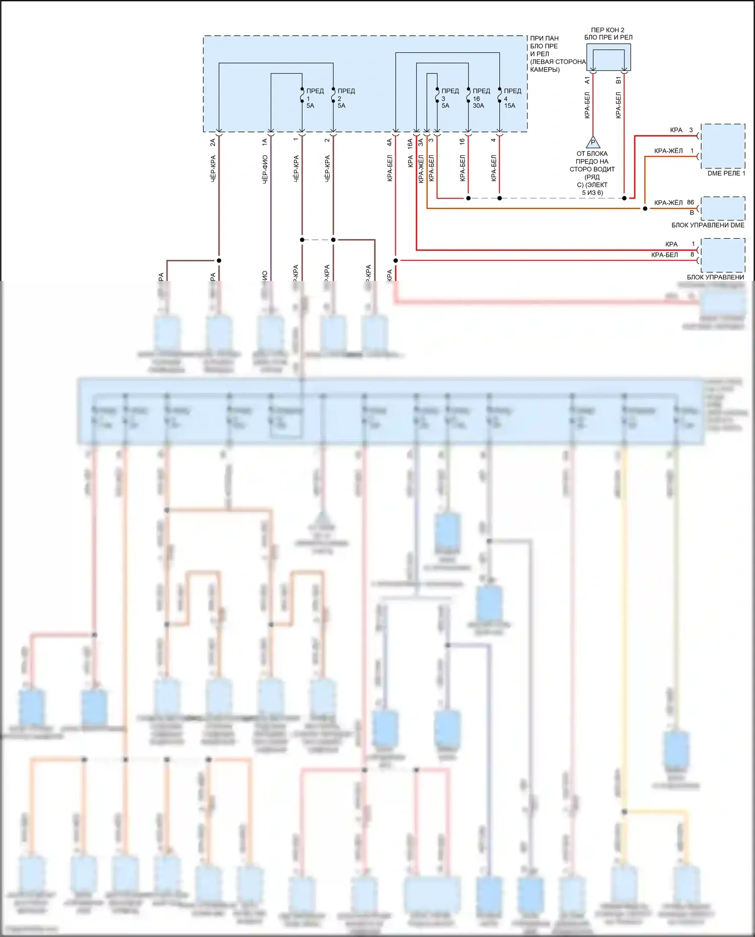 Macan Porsche I (2014-2019): Электросхема блока предохранителей реле (6 из 6) 