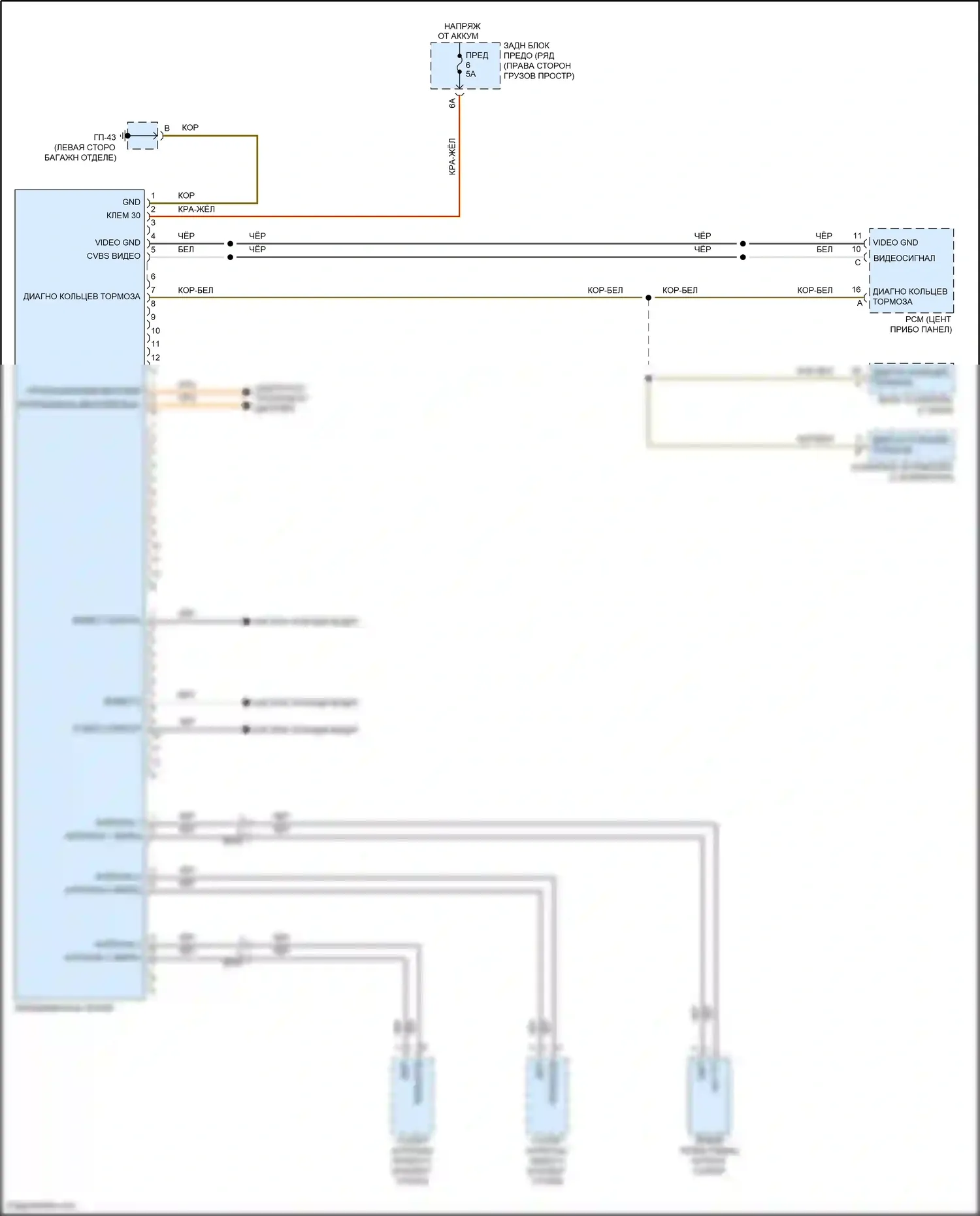 Macan Porsche I (2014-2019): Электросхема тв-тюнера 