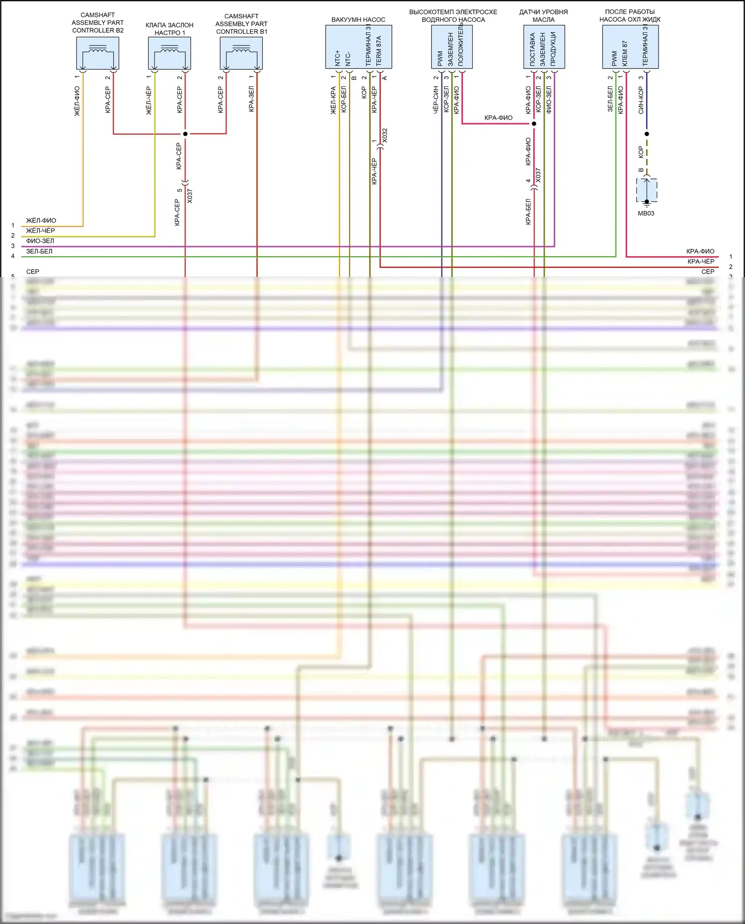 Panamera 4 Porsche 970 рестайлинг (2013-2016): Электросхема двигателя 3.0l гибрид (2 из 11) 