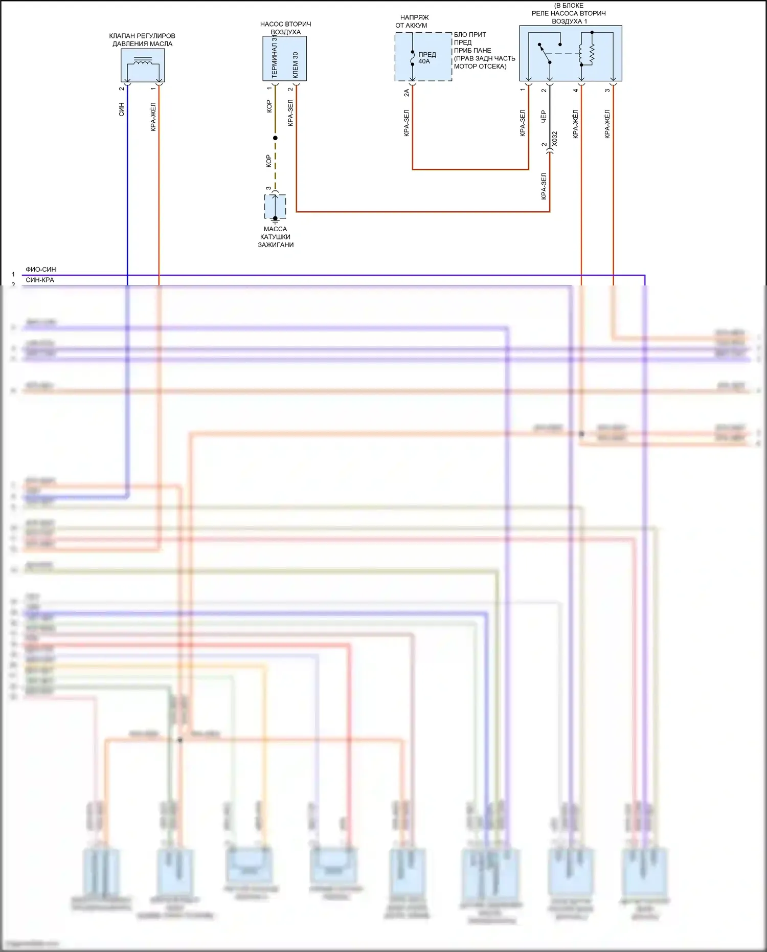 Panamera 4 Porsche 970 рестайлинг (2013-2016): Электросхема двигателя 3,0л турбо (4 из 7) 