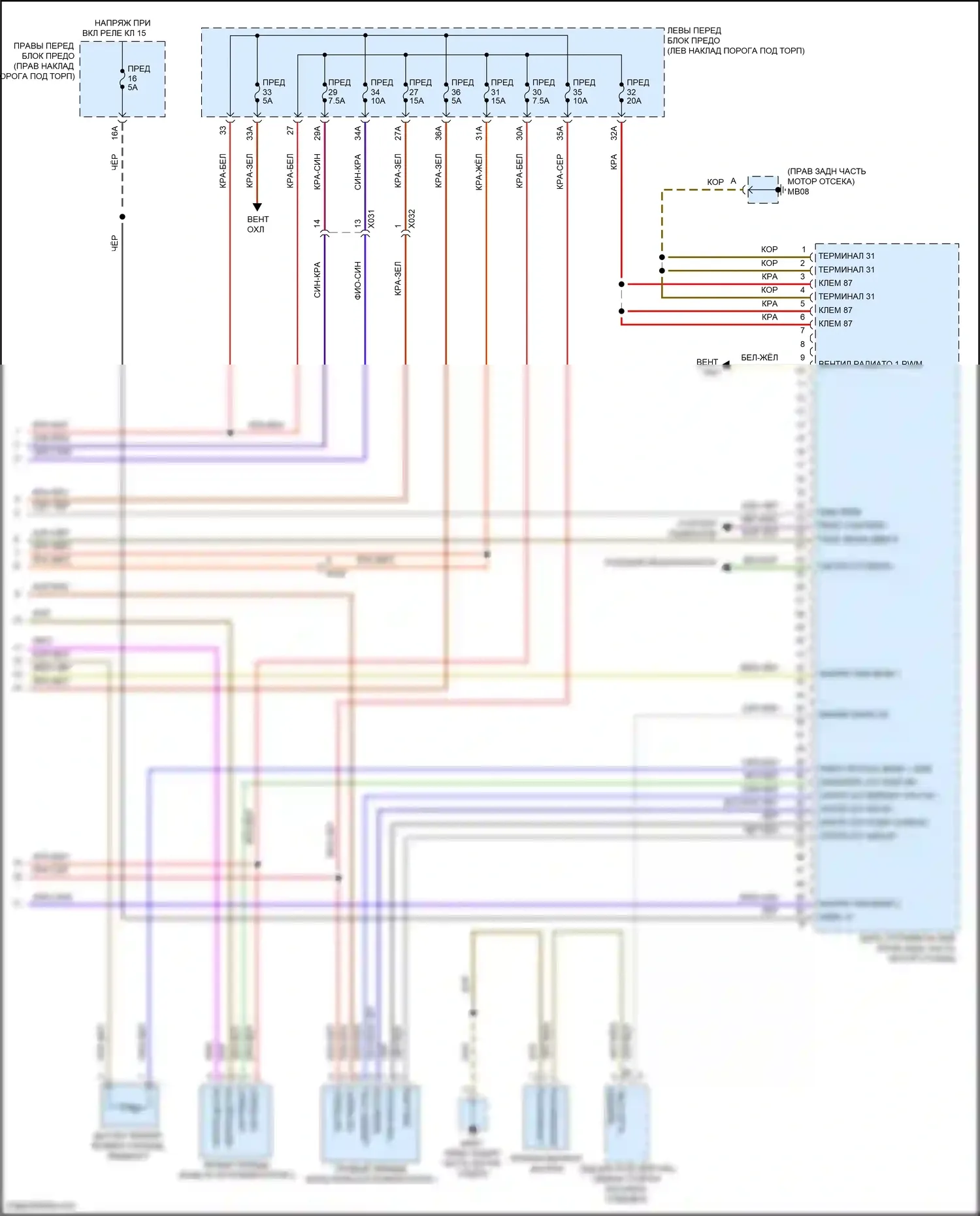 Panamera 4 Porsche 970 рестайлинг (2013-2016): Электросхема двигателя 3,0л турбо (7 из 7) 