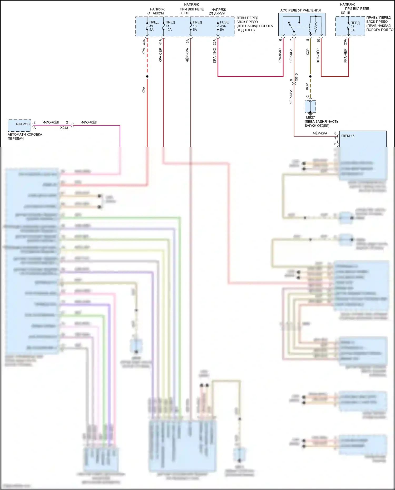 Panamera 4 Porsche 970 рестайлинг (2013-2016): Электросхема круиз-контроля, гибрид 