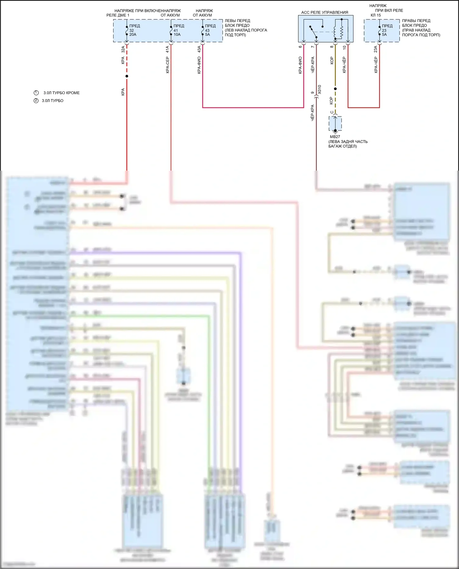 Panamera 4 Porsche 970 рестайлинг (2013-2016): Электросхема круиз-контроля, кроме гибридного 