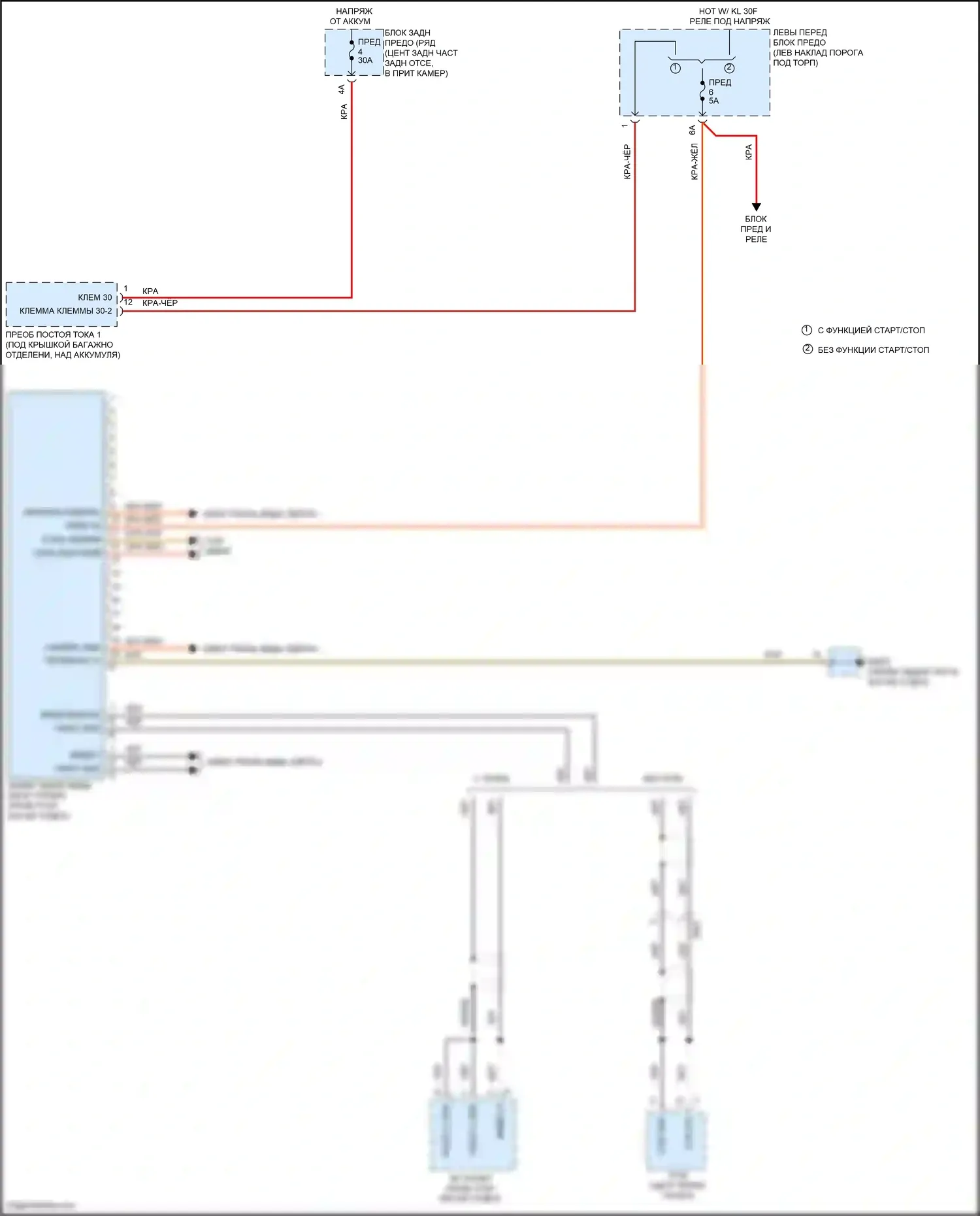 Panamera 4 Porsche 970 рестайлинг (2013-2016): Электросхема задней камеры 