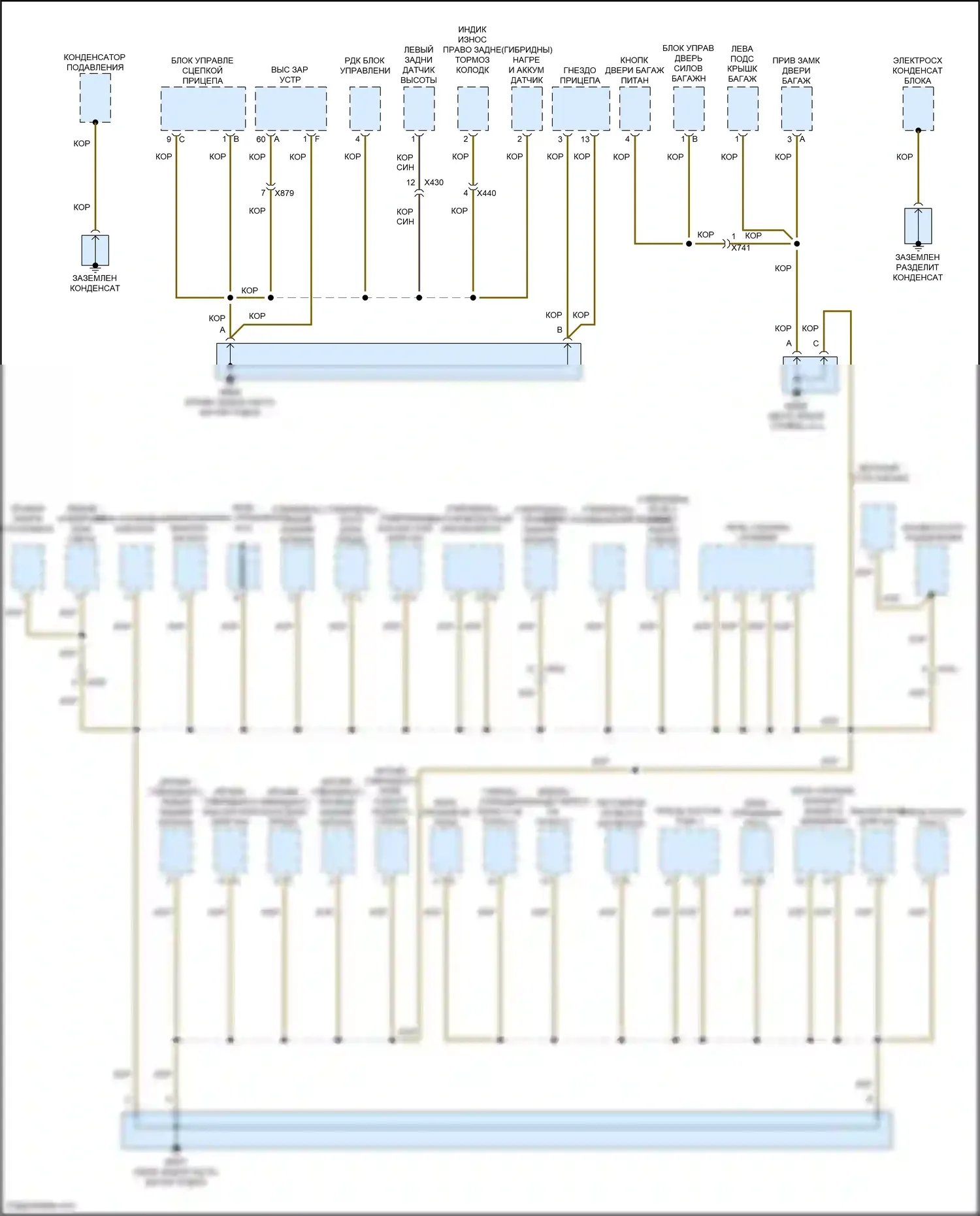 Panamera 4 Porsche 970 рестайлинг (2013-2016): Электросхема разводки массы (6 из 7) 