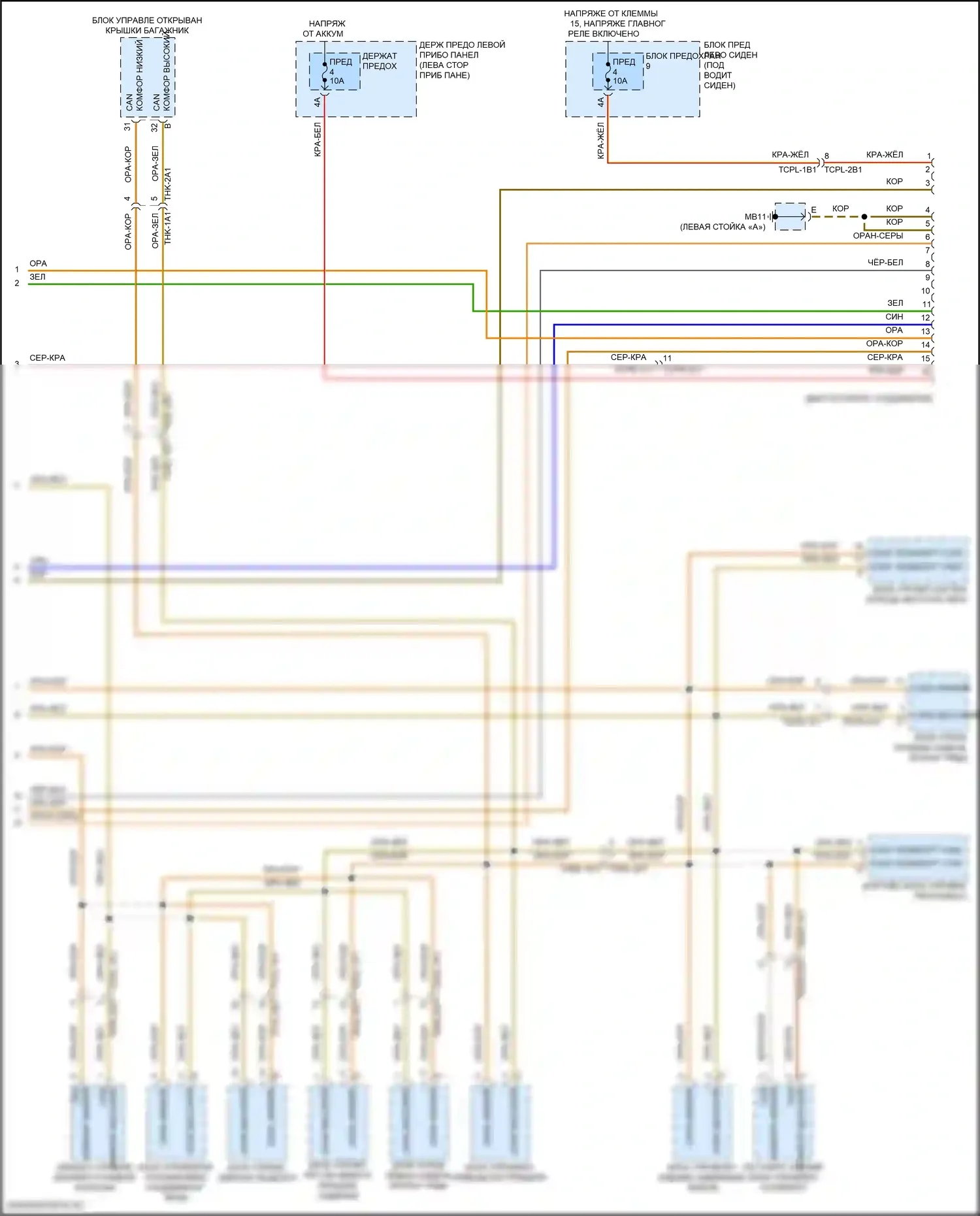 Panamera 4 Porsche 971 рестайлинг (2020-2023): Can шина электросхема (5 из 5) 