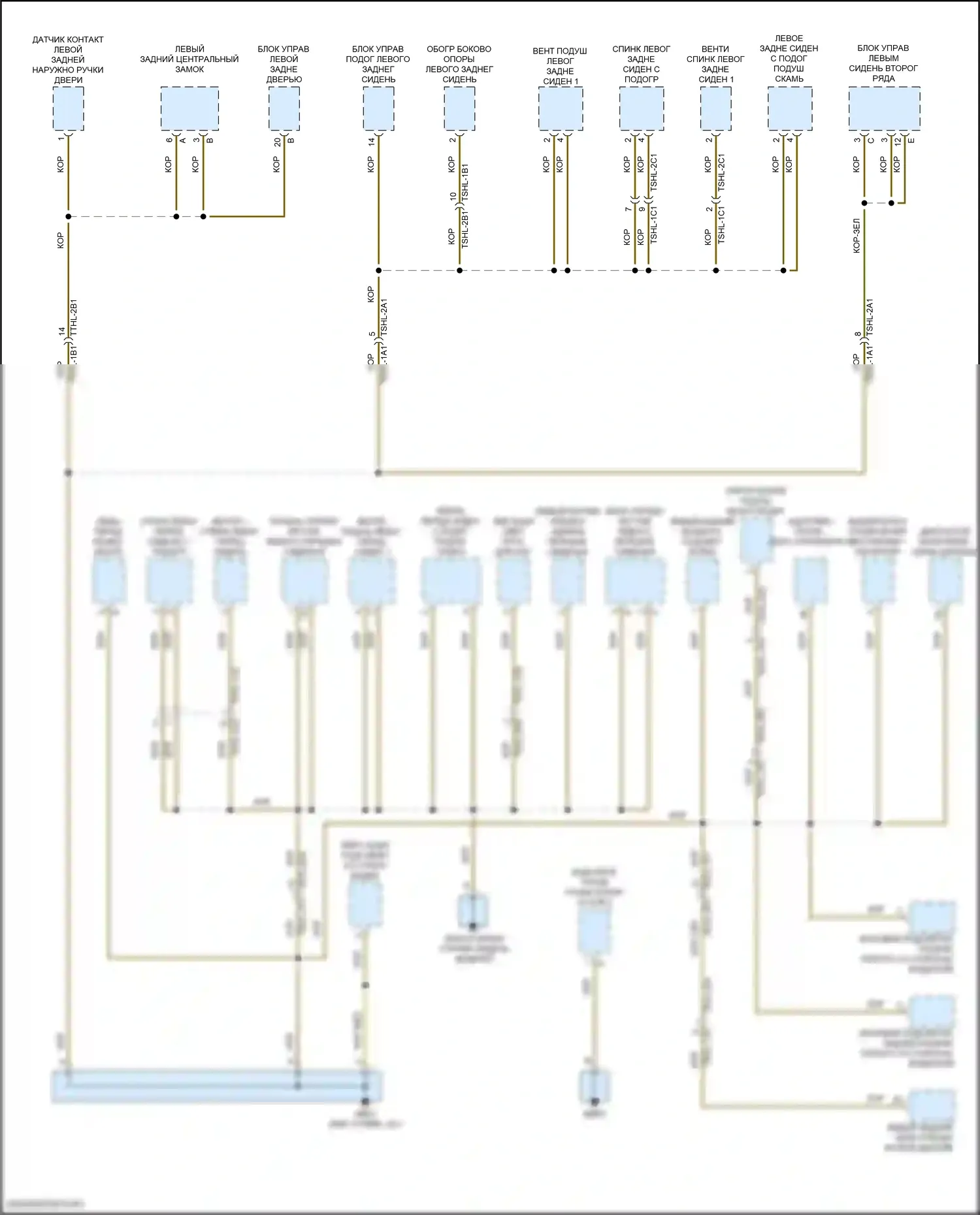 Panamera 4 Porsche 971 рестайлинг (2020-2023): Электросхема разводки массы (3 из 6) 