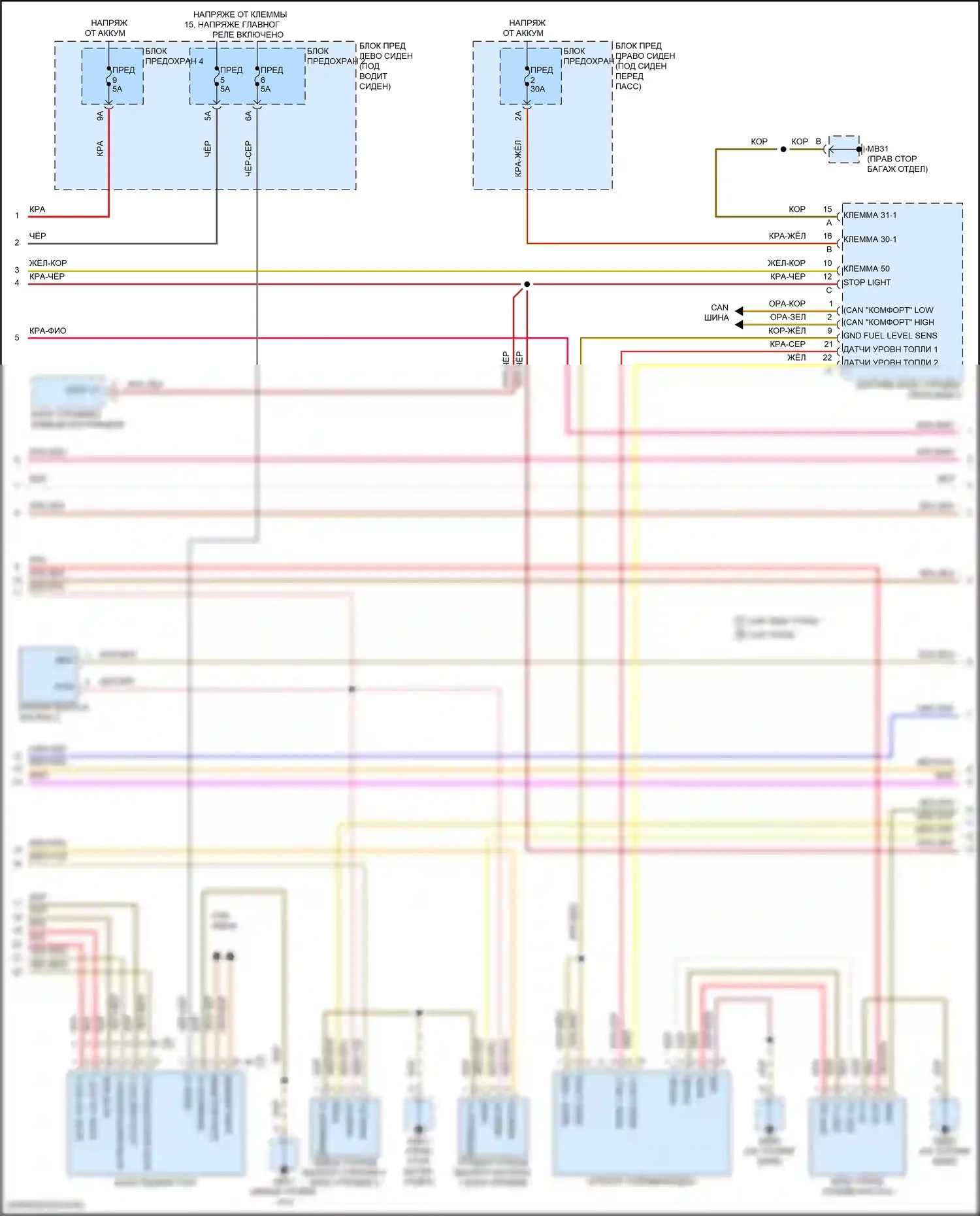 Panamera 4 Porsche 971 (2016-2020): Электросхема двигателя 3,0л турбо (6 из 8) 