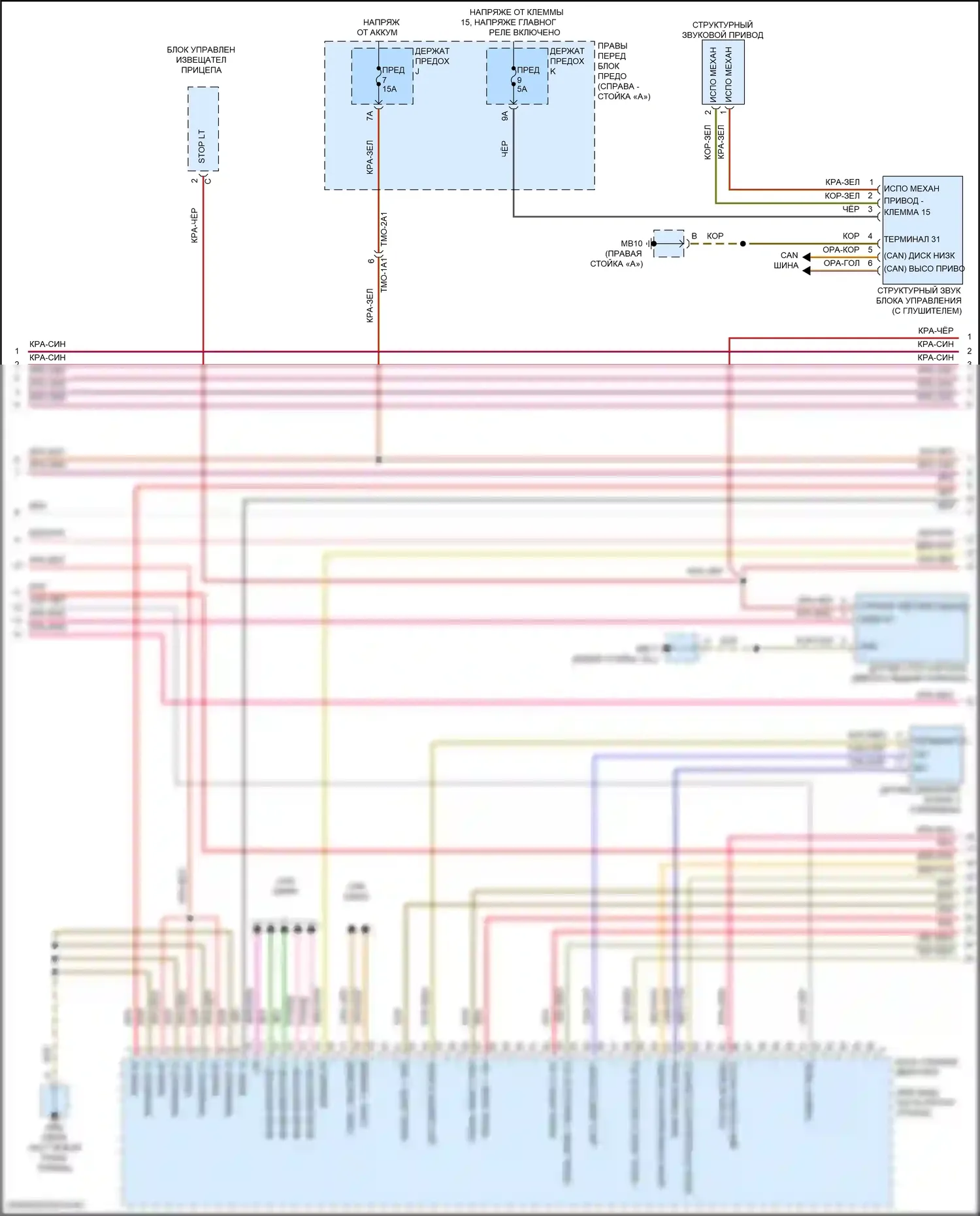 Panamera 4 Porsche 971 (2016-2020): Электросхема двигателя 4.0л турбо (6 из 9) 
