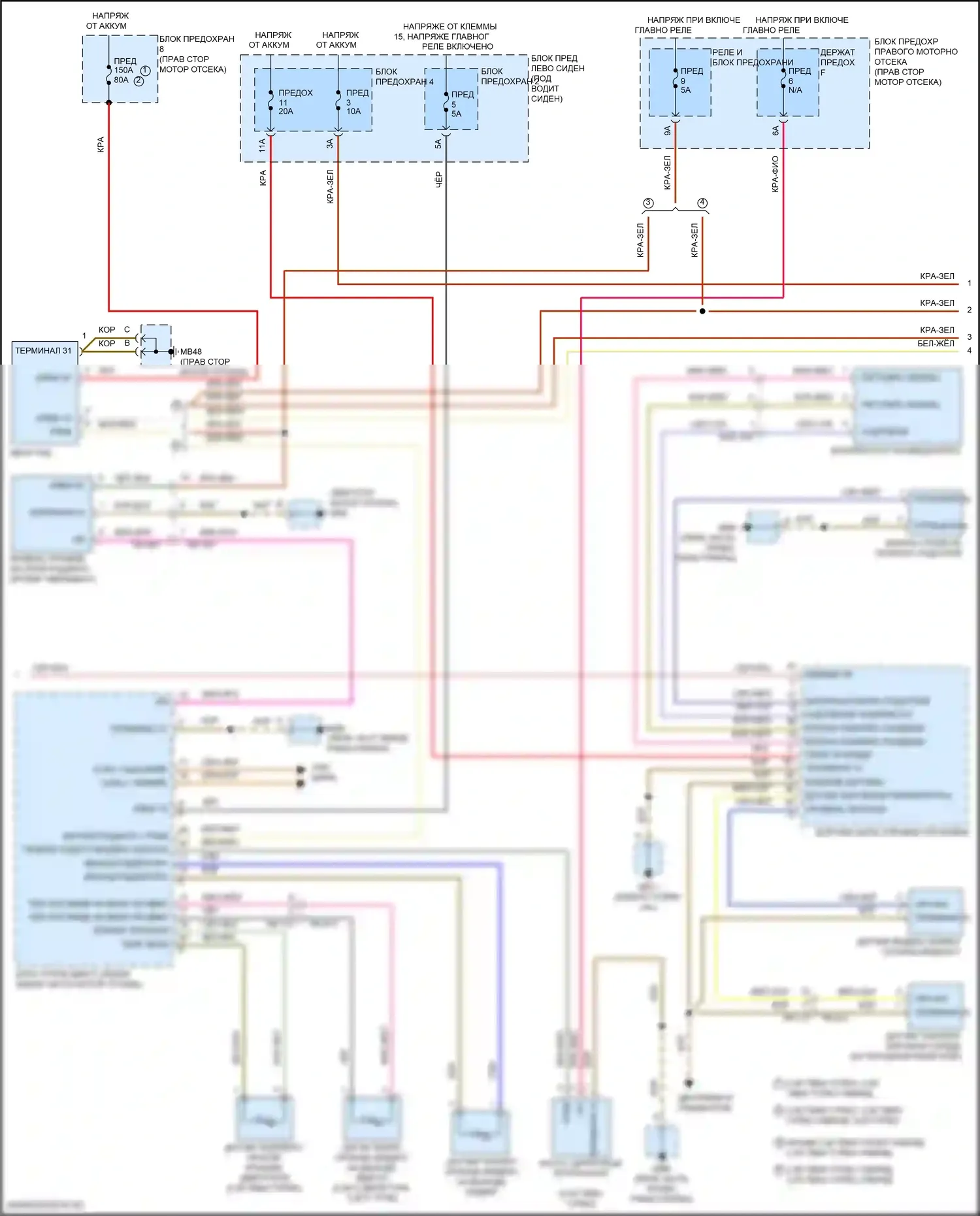 Panamera 4 Porsche 971 (2016-2020): Электросхема климат контроля (5 из 8) 