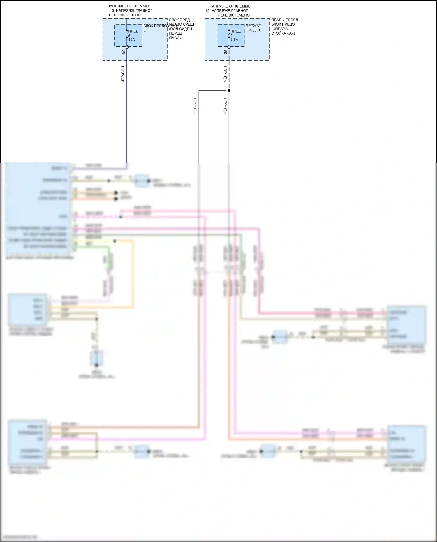 Panamera 4 Porsche 971 (2016-2020): Электросхема обогреваемого сиденья переднего пассажира 