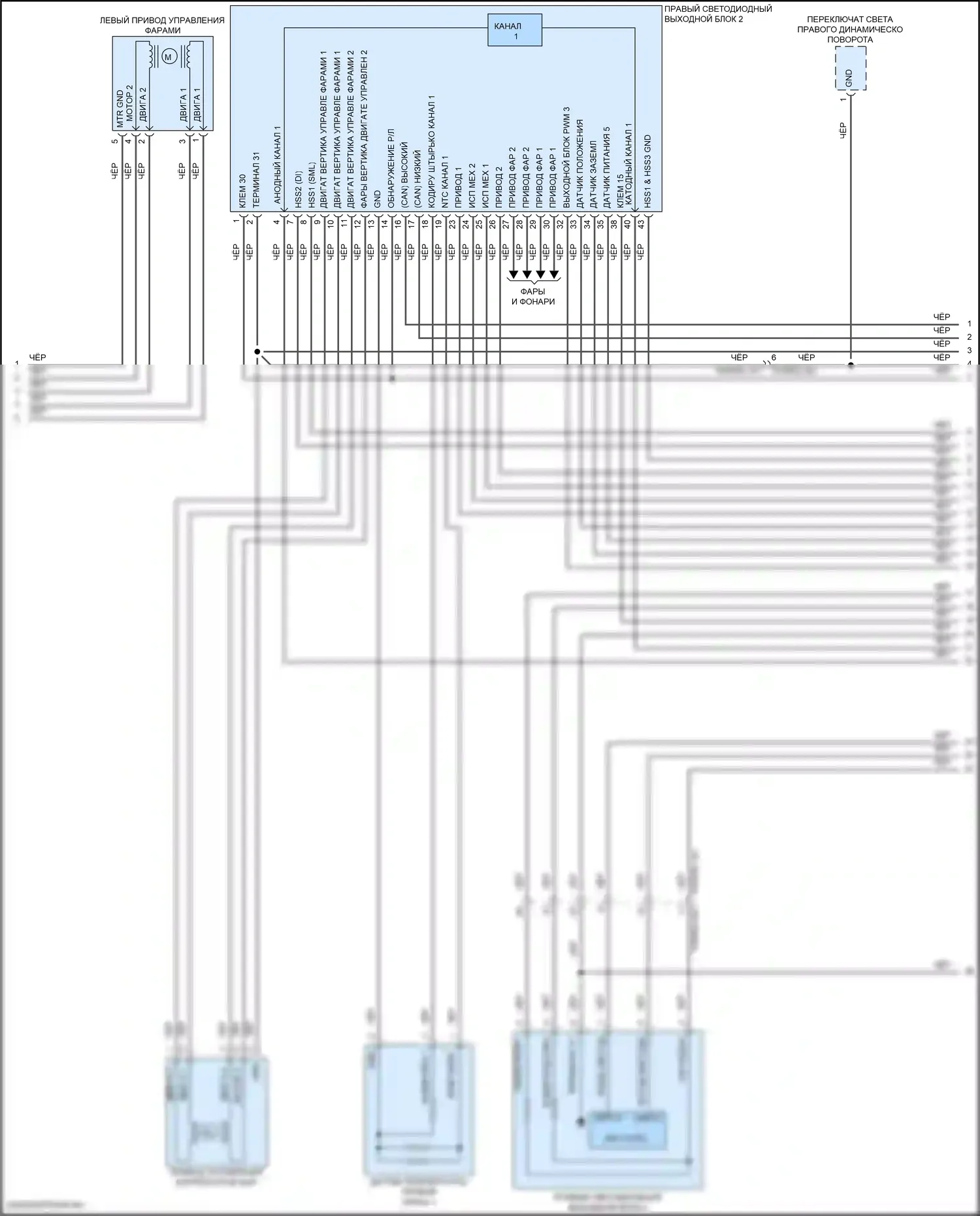Panamera 4S Porsche 971 рестайлинг (2020-2023): Электросхема фар, со светодиодными фарами (4 из 6) 