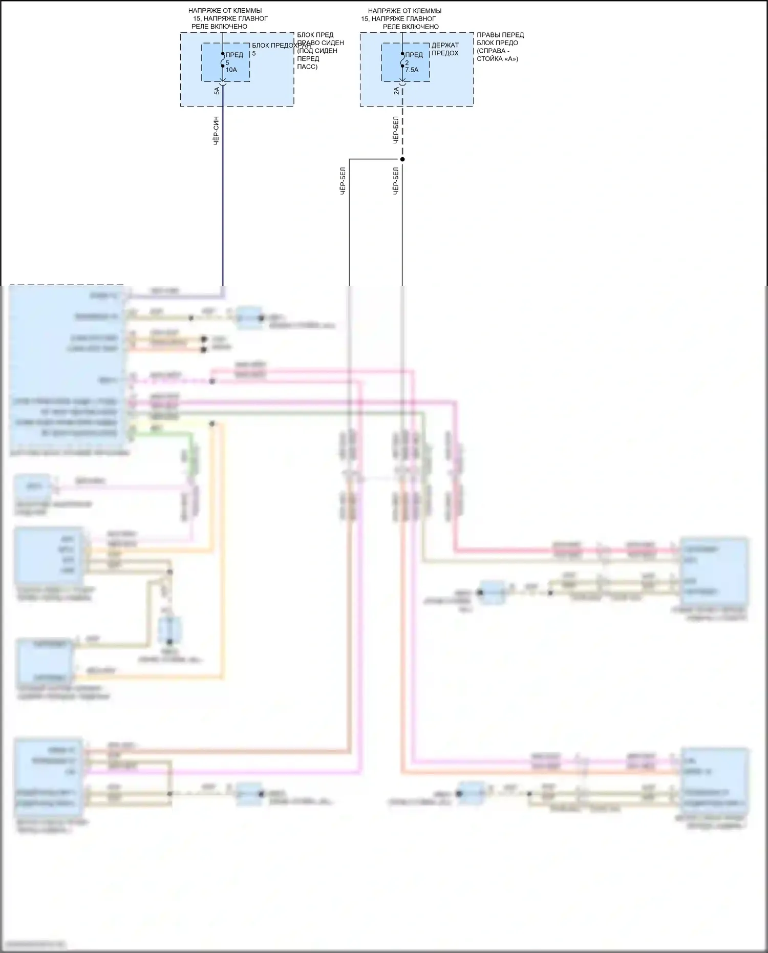 Panamera 4S Porsche 971 рестайлинг (2020-2023): Электросхема обогреваемого сиденья переднего пассажира 