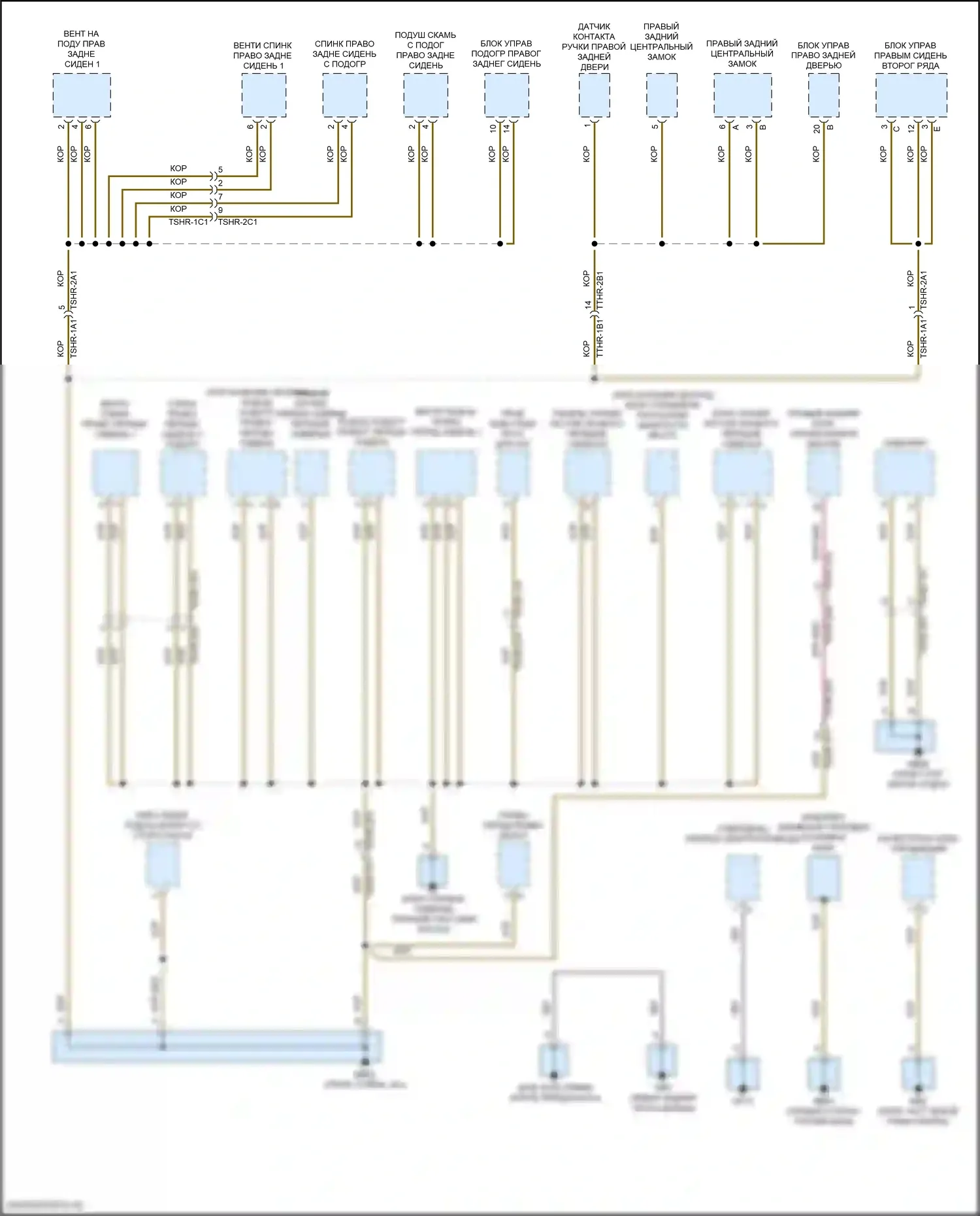 Panamera 4S Porsche 971 рестайлинг (2020-2023): Электросхема разводки массы (4 из 6) 