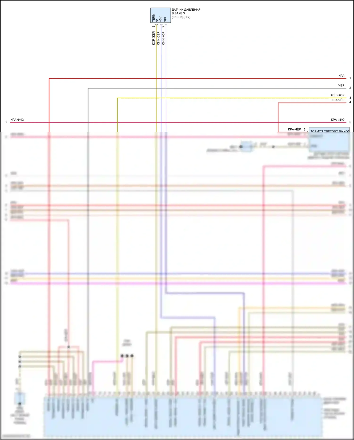 Panamera 4S Porsche 971 (2016-2020): Электросхема двигателя 2.9л твин турбо (5 из 8) 