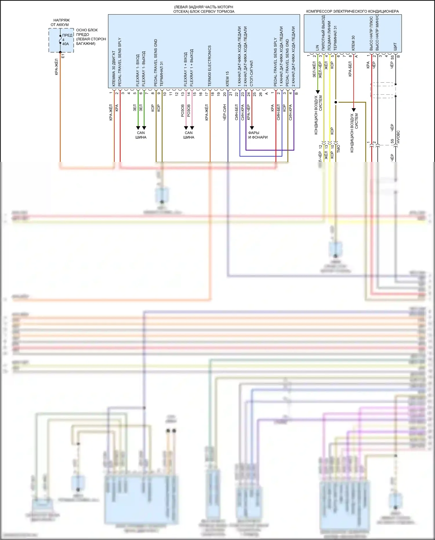 Panamera 4S Porsche 971 (2016-2020): Электросхема двигателя 4.0л твин турбо гибрид, электросхема гибридной системы (2 из 4) 