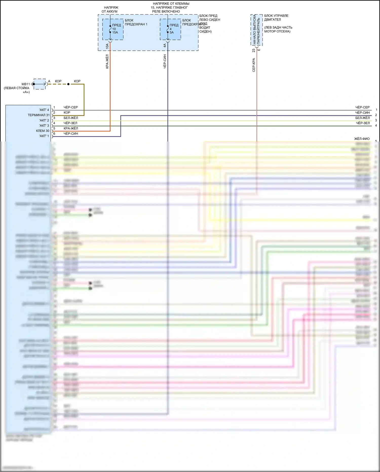Panamera 4S Porsche 971 (2016-2020): Электросхема автоматической коробки передач (1 из 2) 