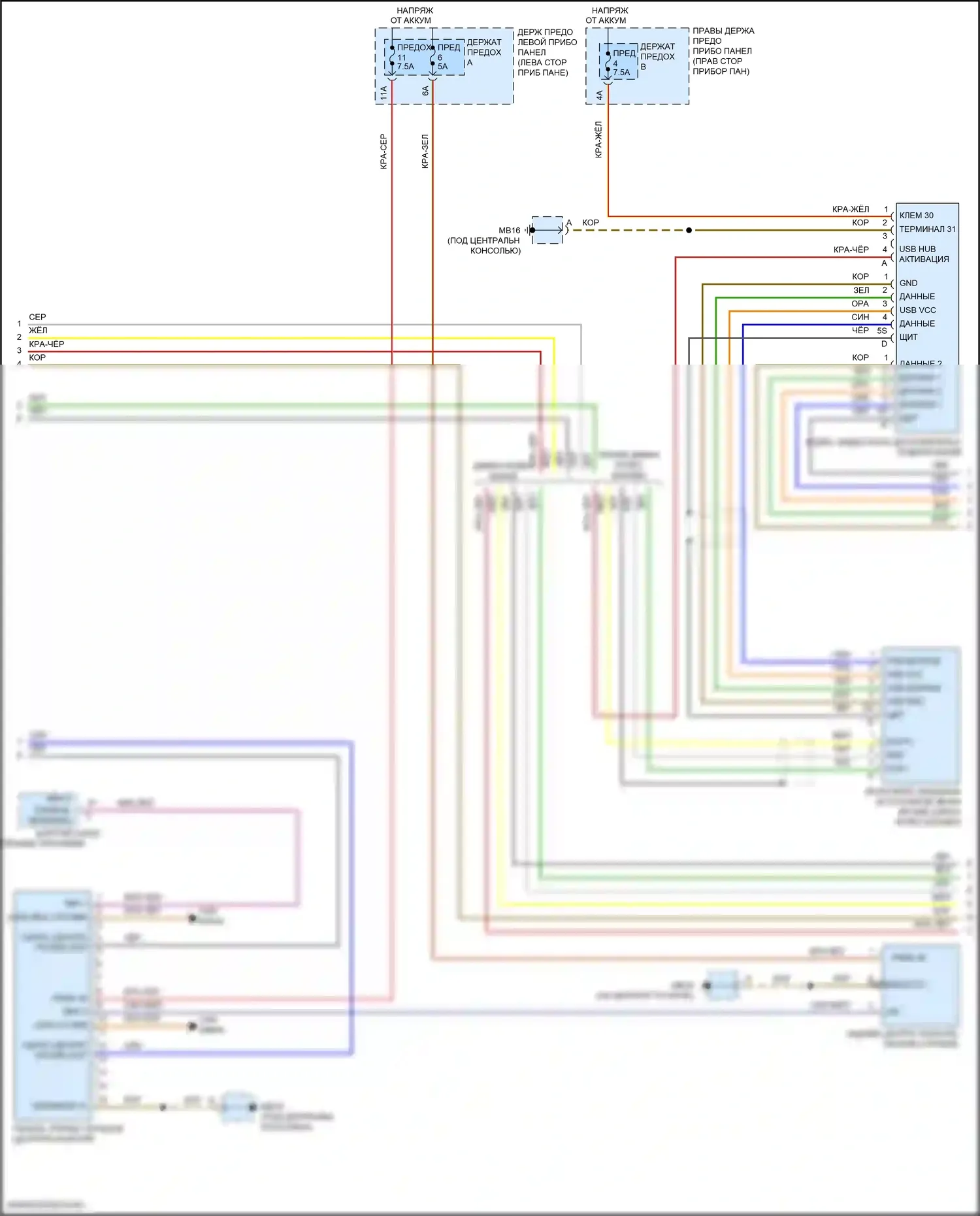 Panamera 4S Porsche 971 (2016-2020): Электросхема радиосистемы премиум-класса, с бирместер (6 из 7) 