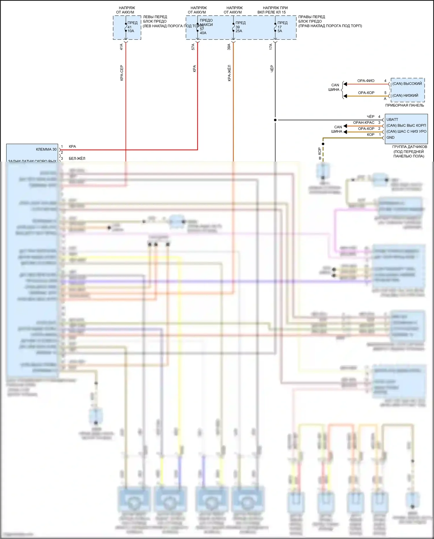 Panamera GTS Porsche 970 рестайлинг (2013-2016): Антиблокировочная система abs электросхема 