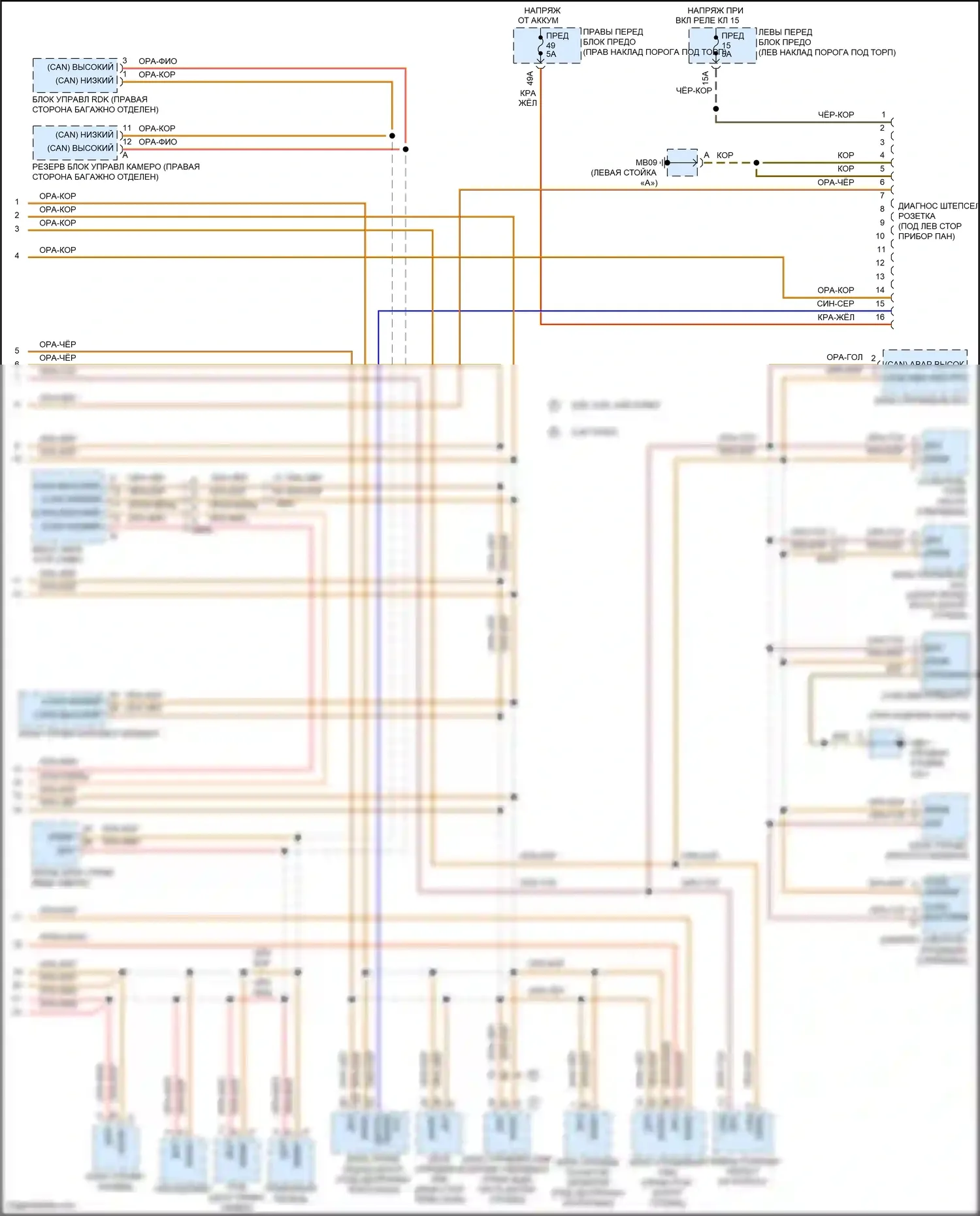 Panamera GTS Porsche 970 рестайлинг (2013-2016): Can шина электросхема (3 из 3) 
