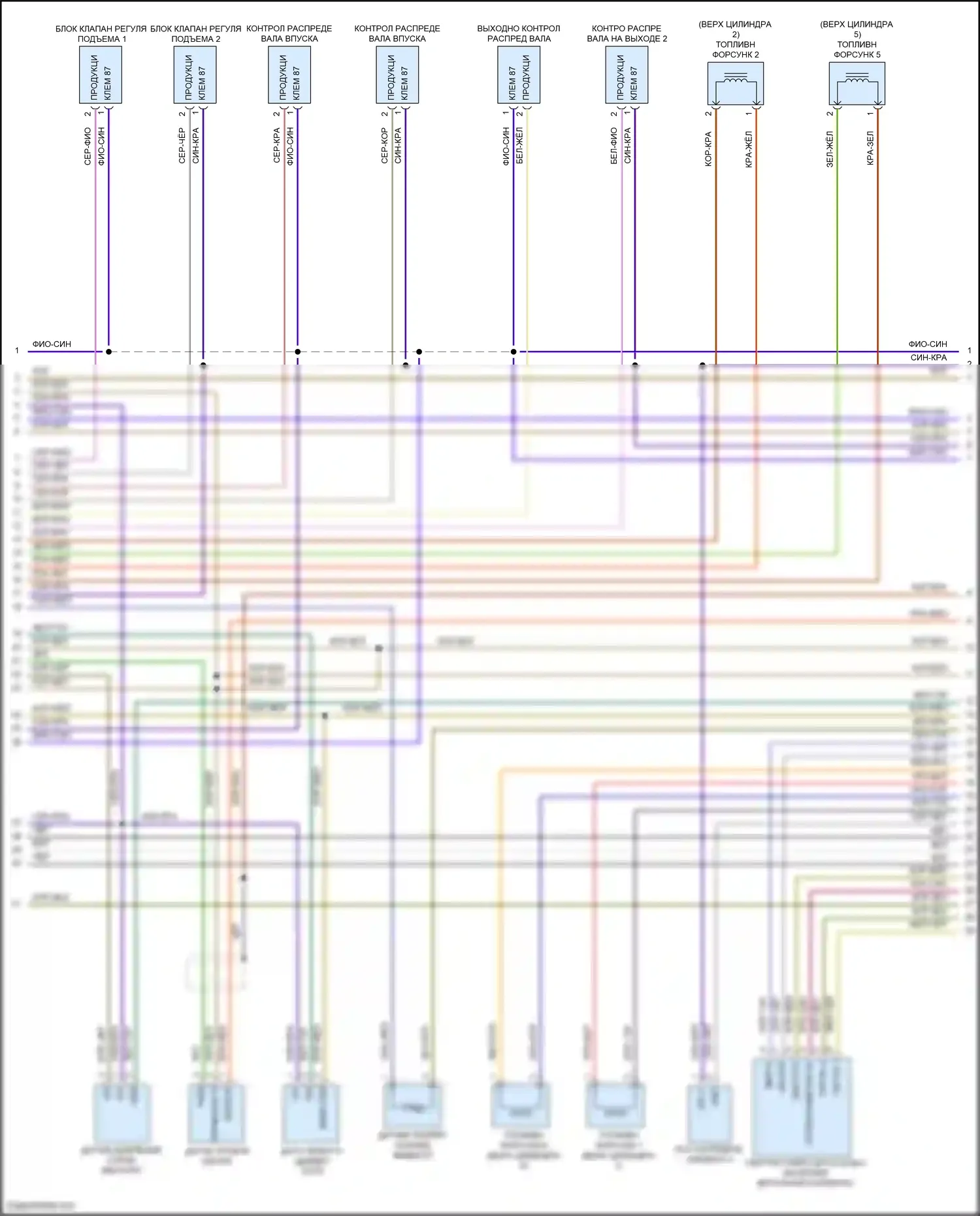 Panamera GTS Porsche 970 рестайлинг (2013-2016): Электросхема двигателя 3,0л турбо (2 из 7) 