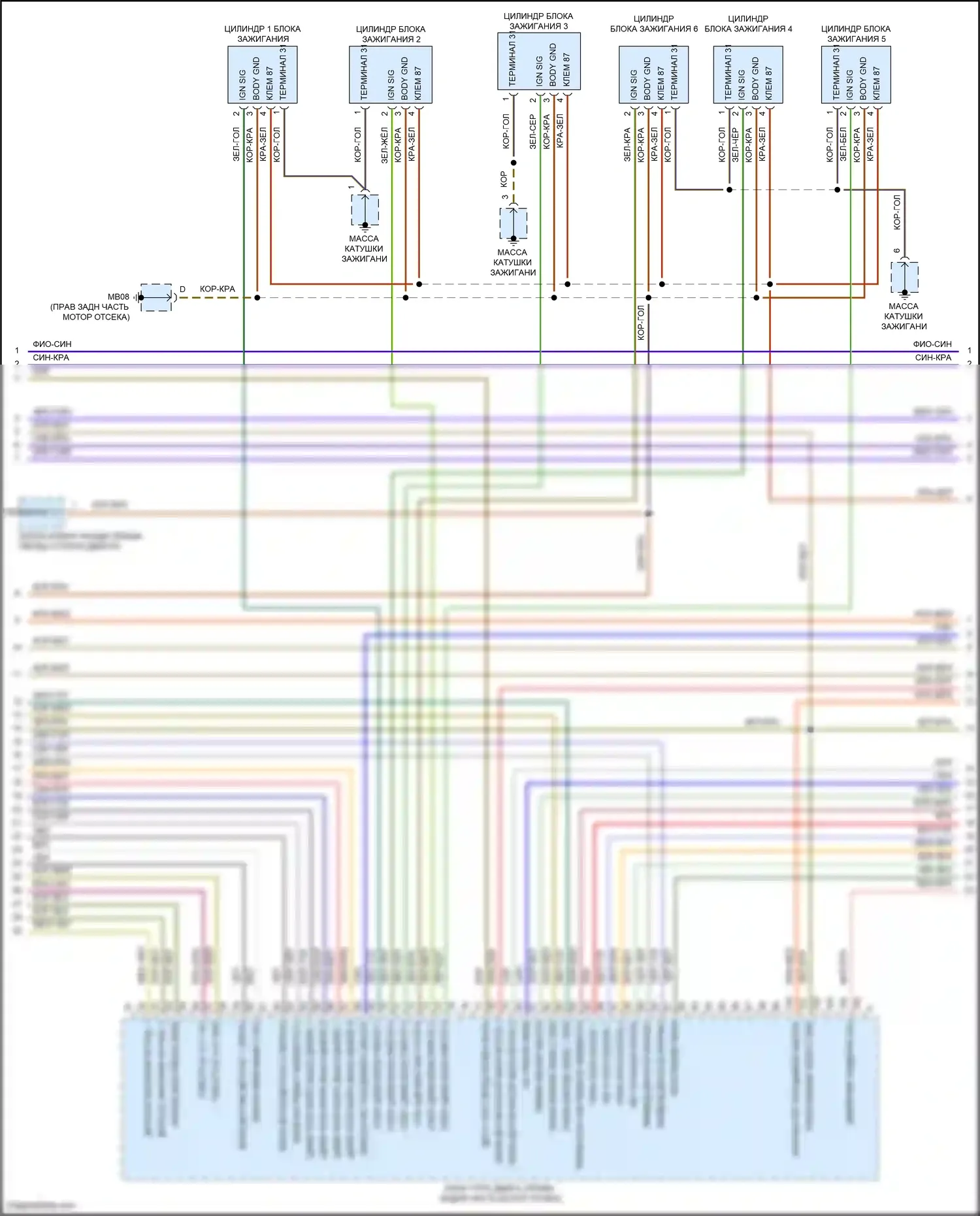 Panamera GTS Porsche 970 рестайлинг (2013-2016): Электросхема двигателя 3,0л турбо (3 из 7) 