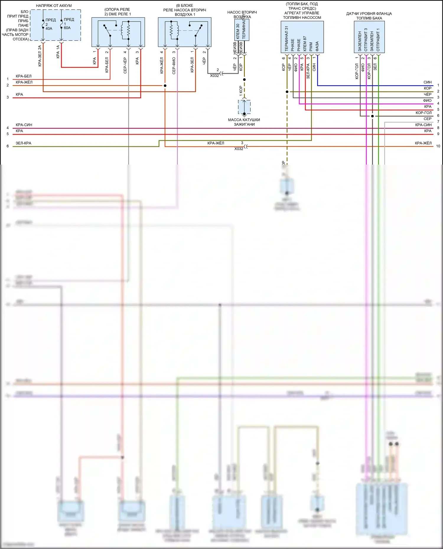 Panamera GTS Porsche 970 рестайлинг (2013-2016): Электросхема двигателя 4.8л (2 из 5) 