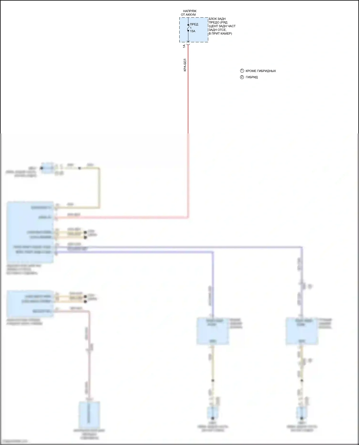 Panamera GTS Porsche 970 рестайлинг (2013-2016): Электросхема фонарей заднего хода 