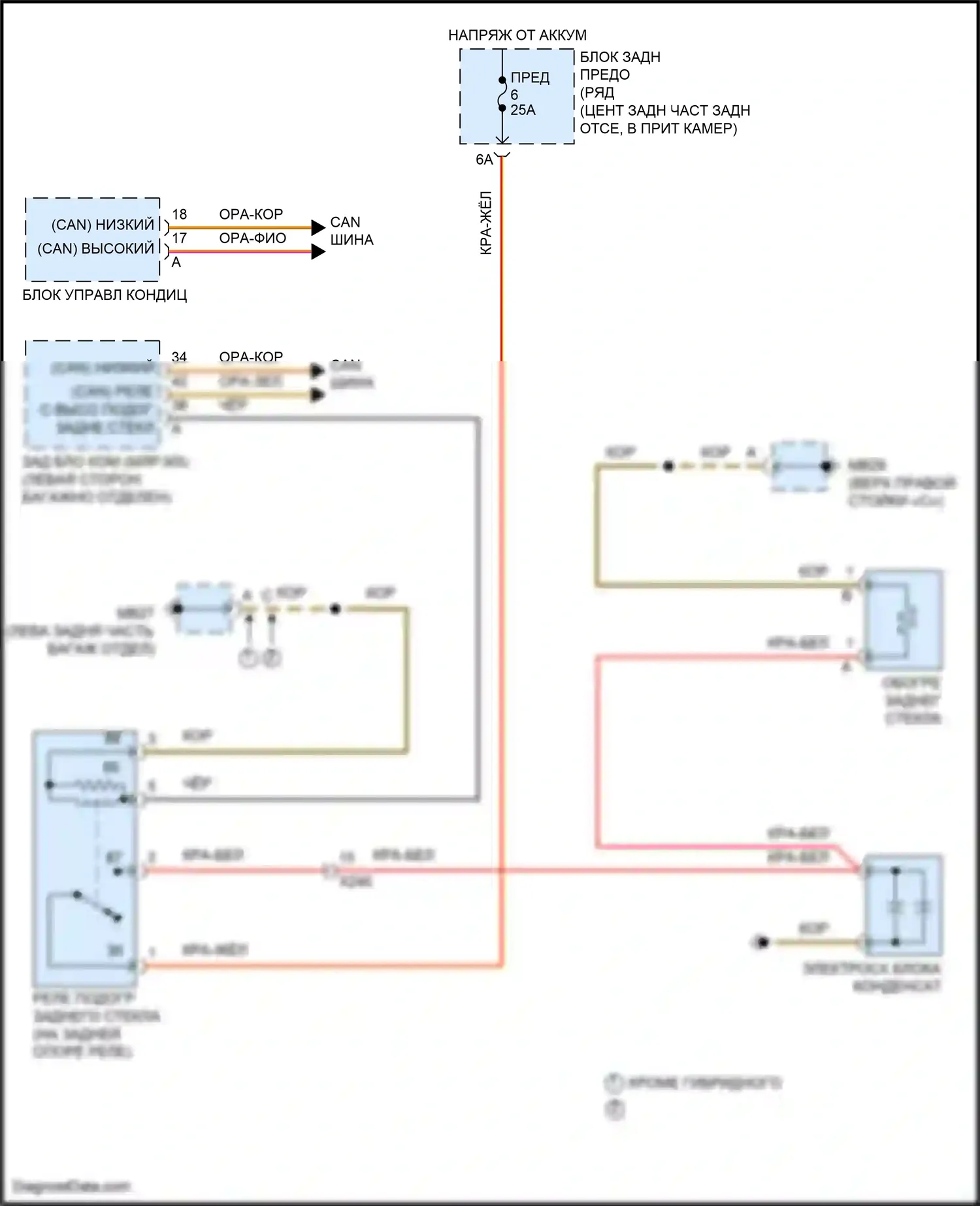 Panamera GTS Porsche 970 рестайлинг (2013-2016): Электросхема подогрева 