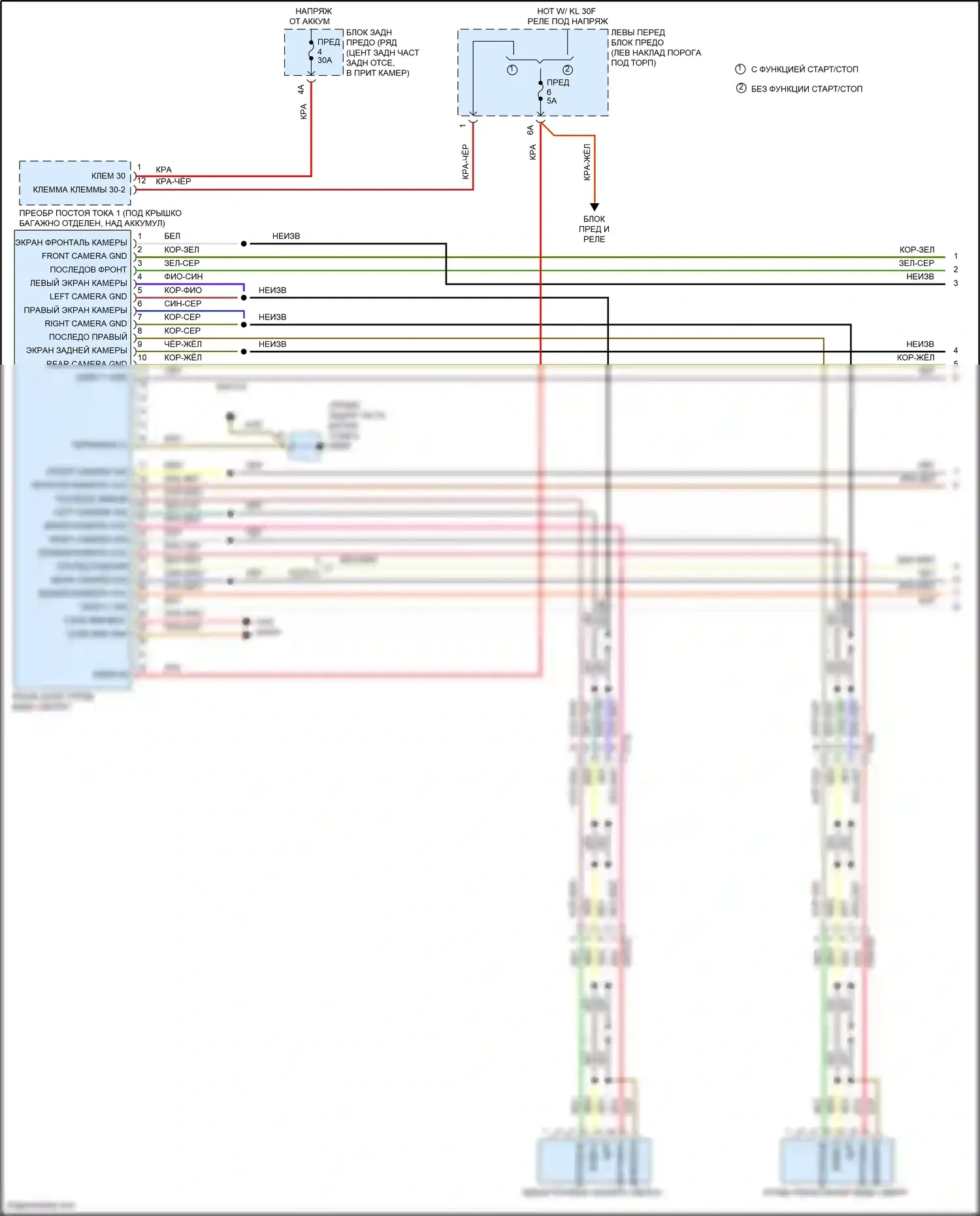 Panamera GTS Porsche 970 рестайлинг (2013-2016): Электросхема вида сверху (1 из 2) 