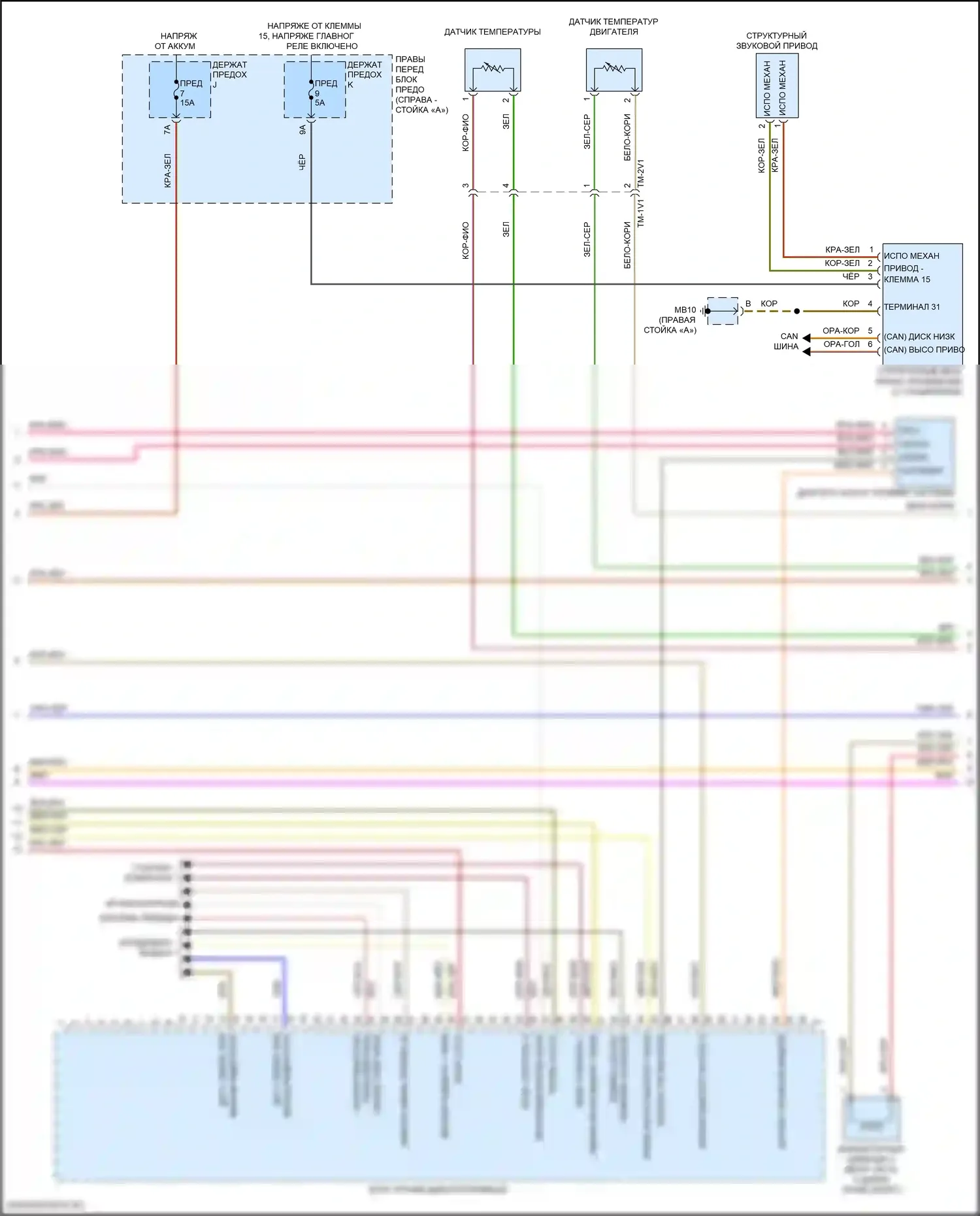 Panamera GTS Porsche 971 рестайлинг (2020-2023): Электросхема двигателя 2.9л турбо (7 из 8) 