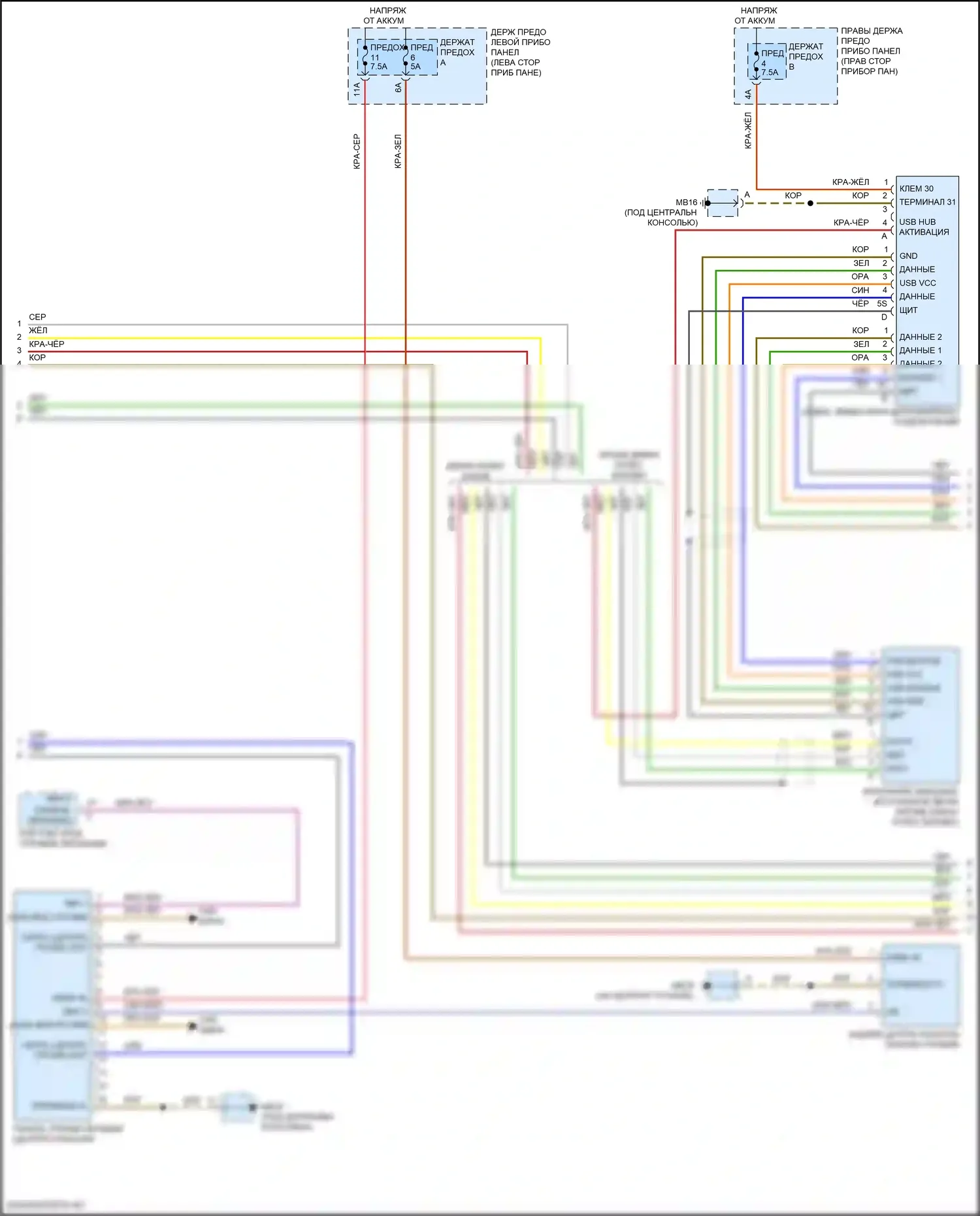 Panamera GTS Porsche 971 рестайлинг (2020-2023): Электросхема радиосистемы премиум-класса, с bose (5 из 6) 