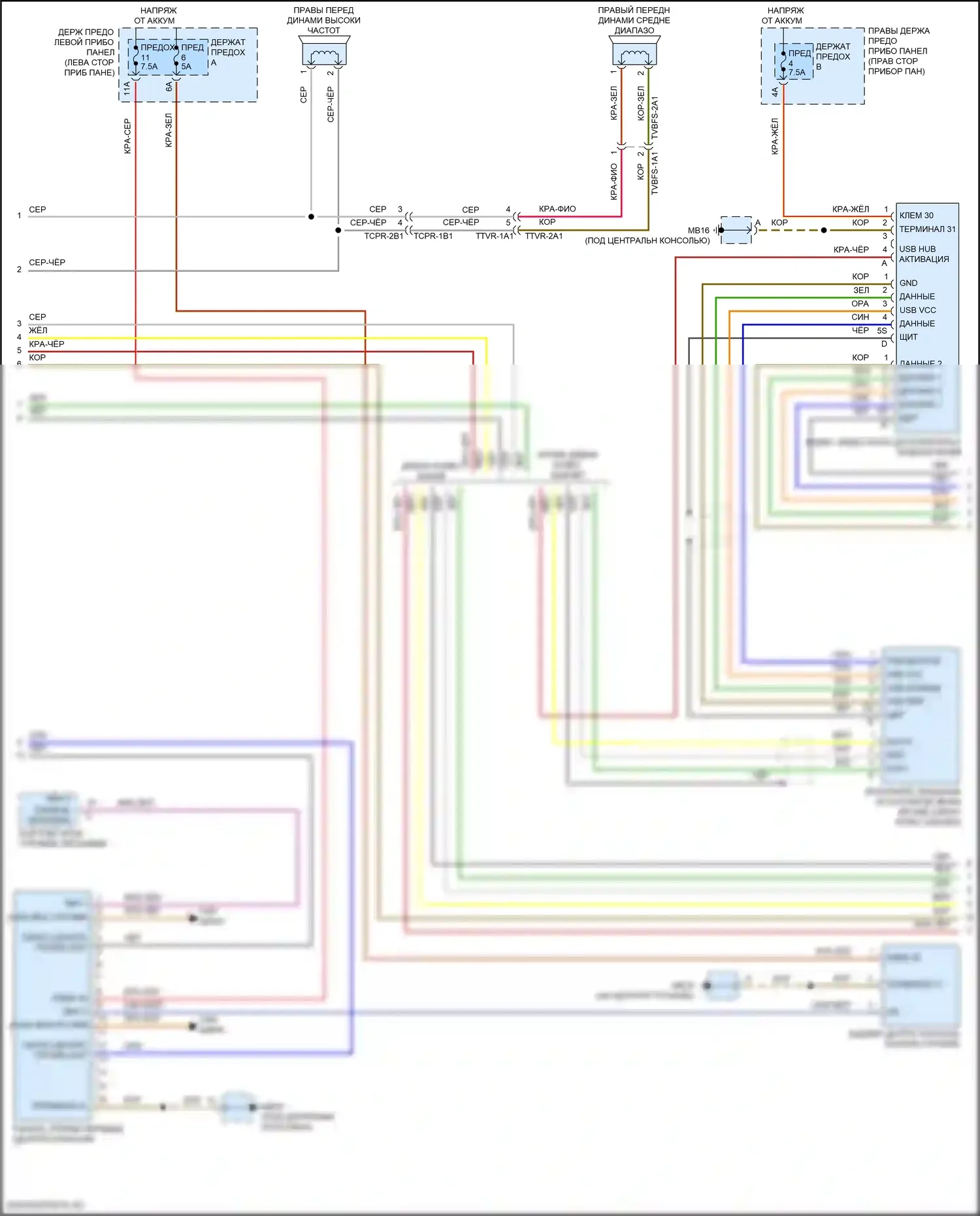 Panamera GTS Porsche 971 рестайлинг (2020-2023): Электросхема навигации, базовой (3 из 4) 