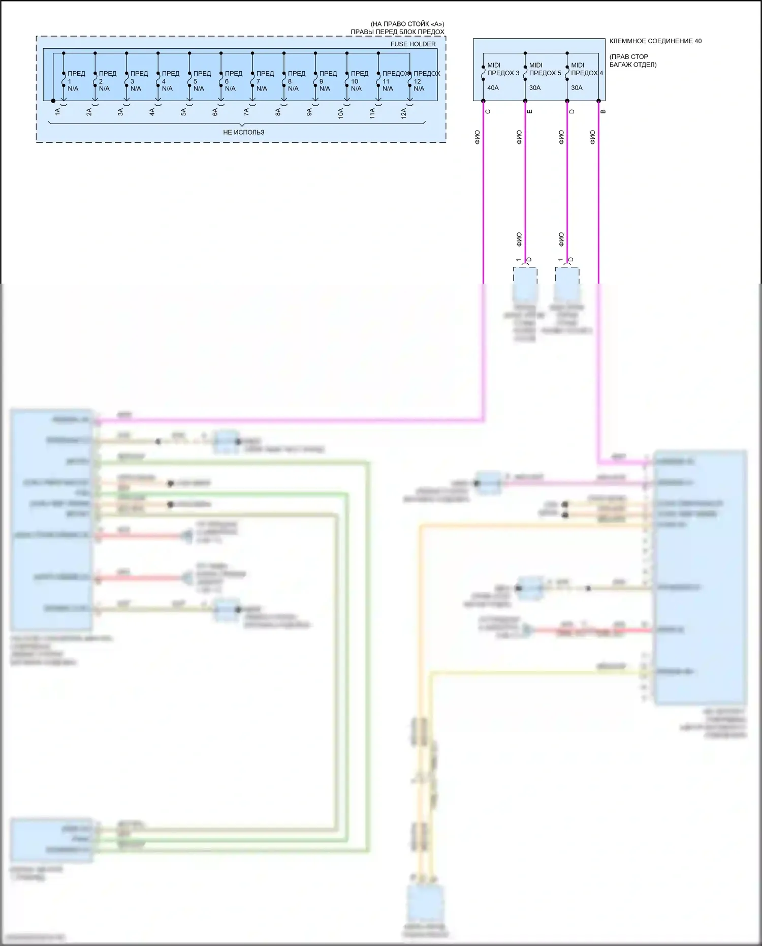 Panamera GTS Porsche 971 (2016-2020): Электросхема блока предохранителей реле (11 из 11) 