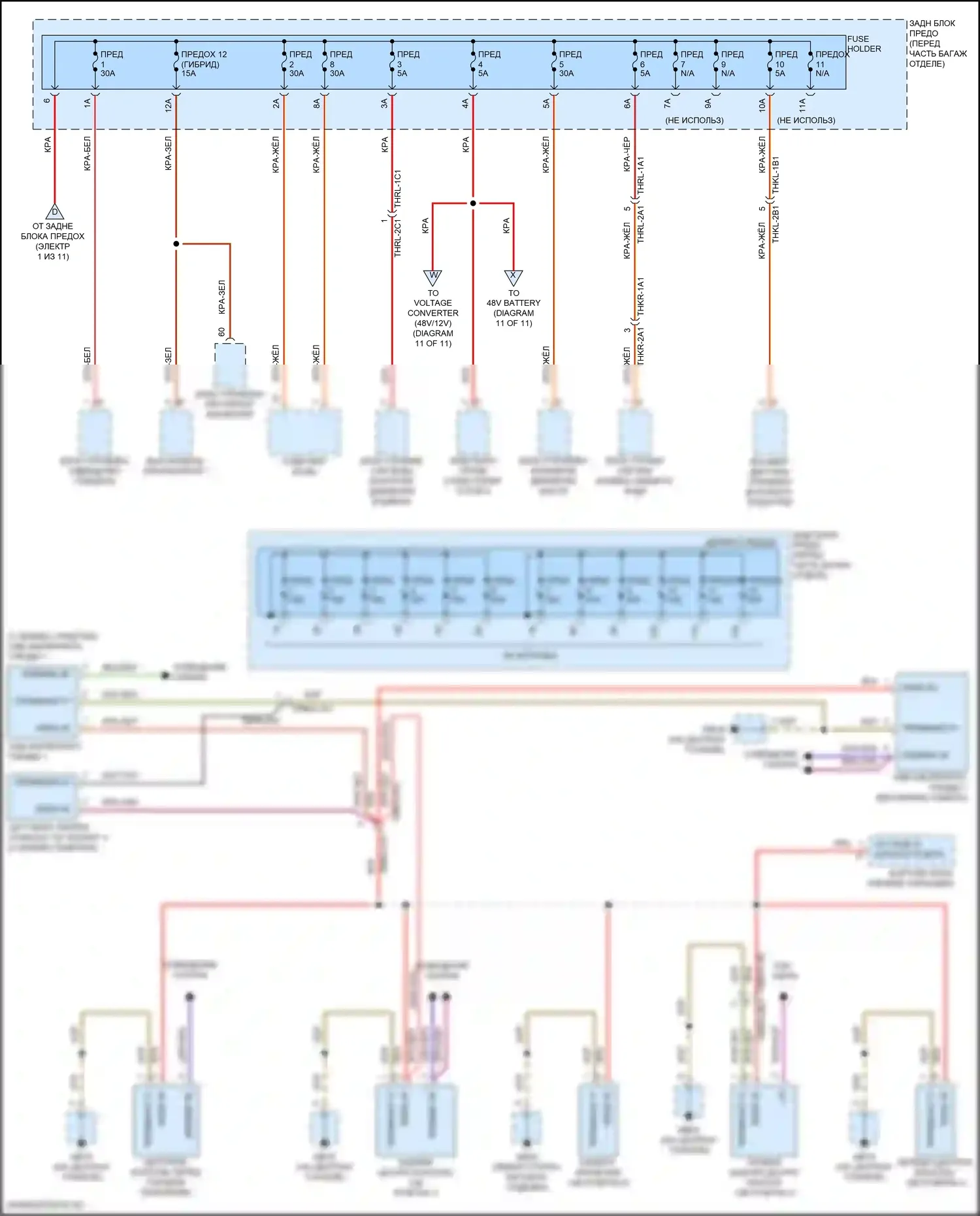 Panamera GTS Porsche 971 (2016-2020): Электросхема блока предохранителей реле (5 из 11) 