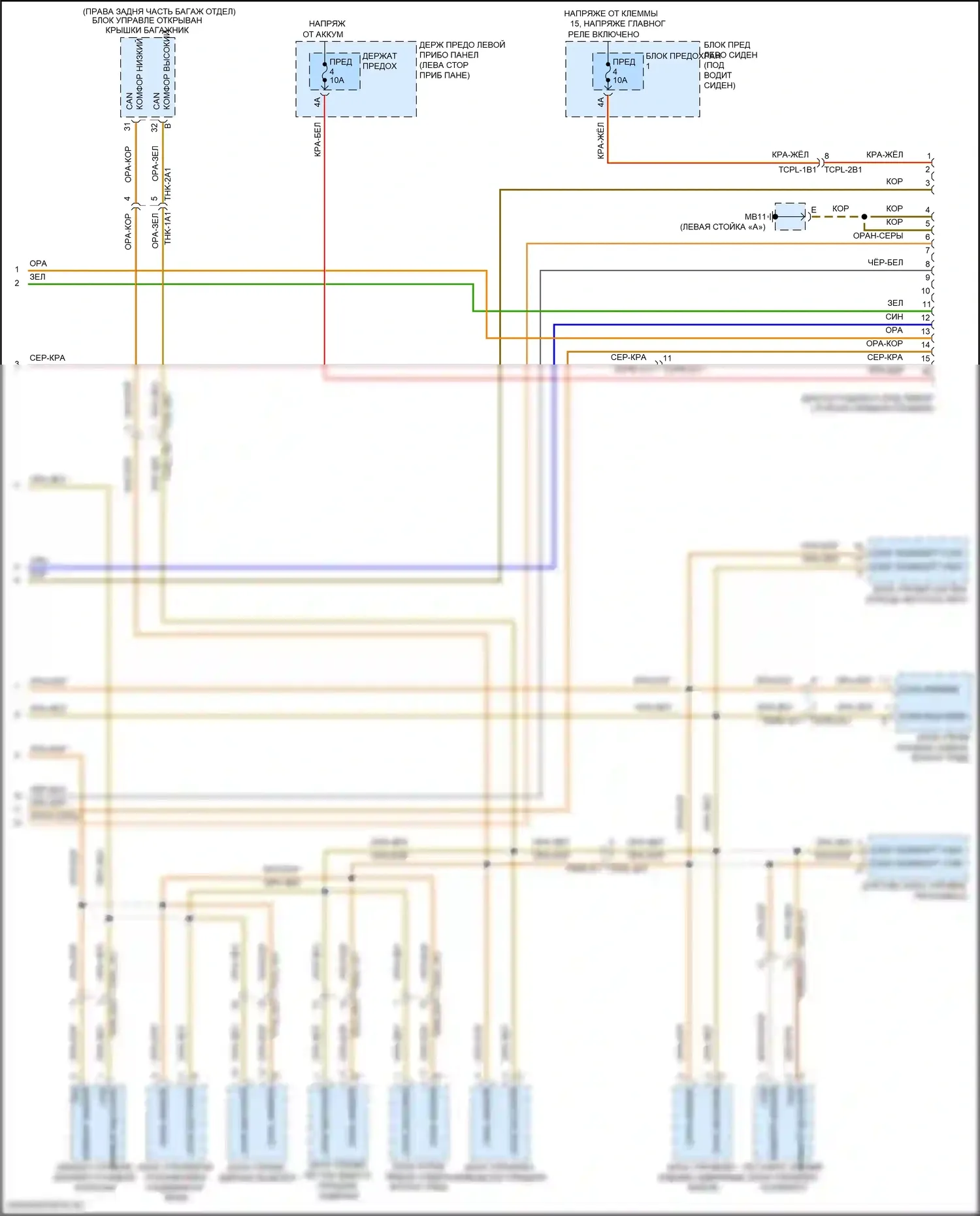 Panamera GTS Porsche 971 (2016-2020): Can шина электросхема (5 из 5) 