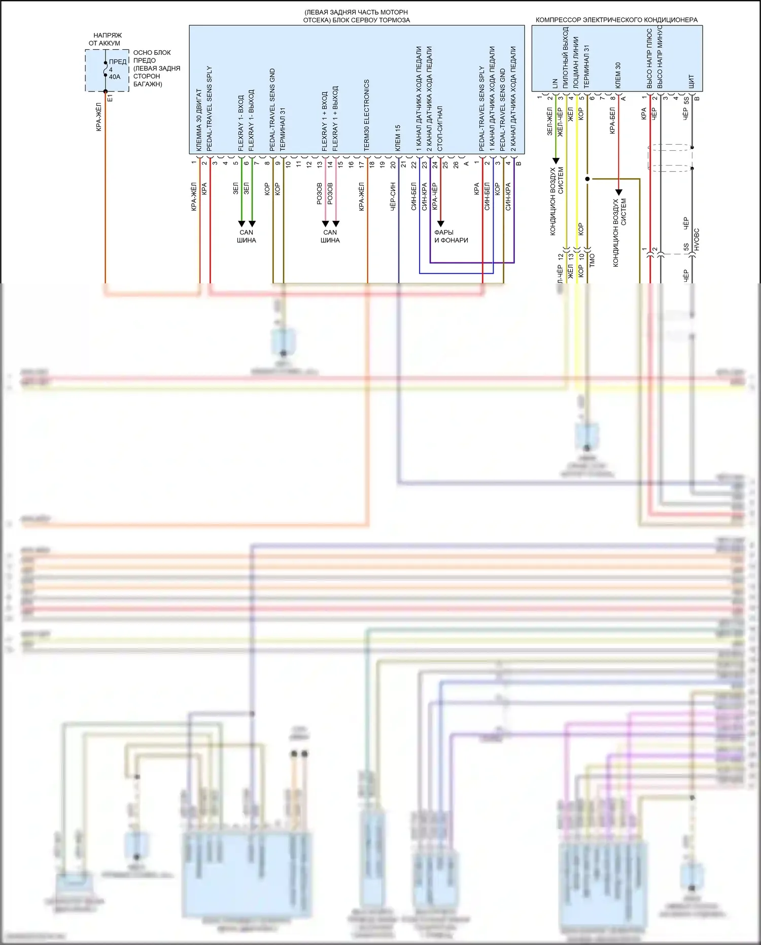 Panamera GTS Porsche 971 (2016-2020): Электросхема двигателя 2.9l турбо гибрид, электросхема гибридной системы (2 из 4) 