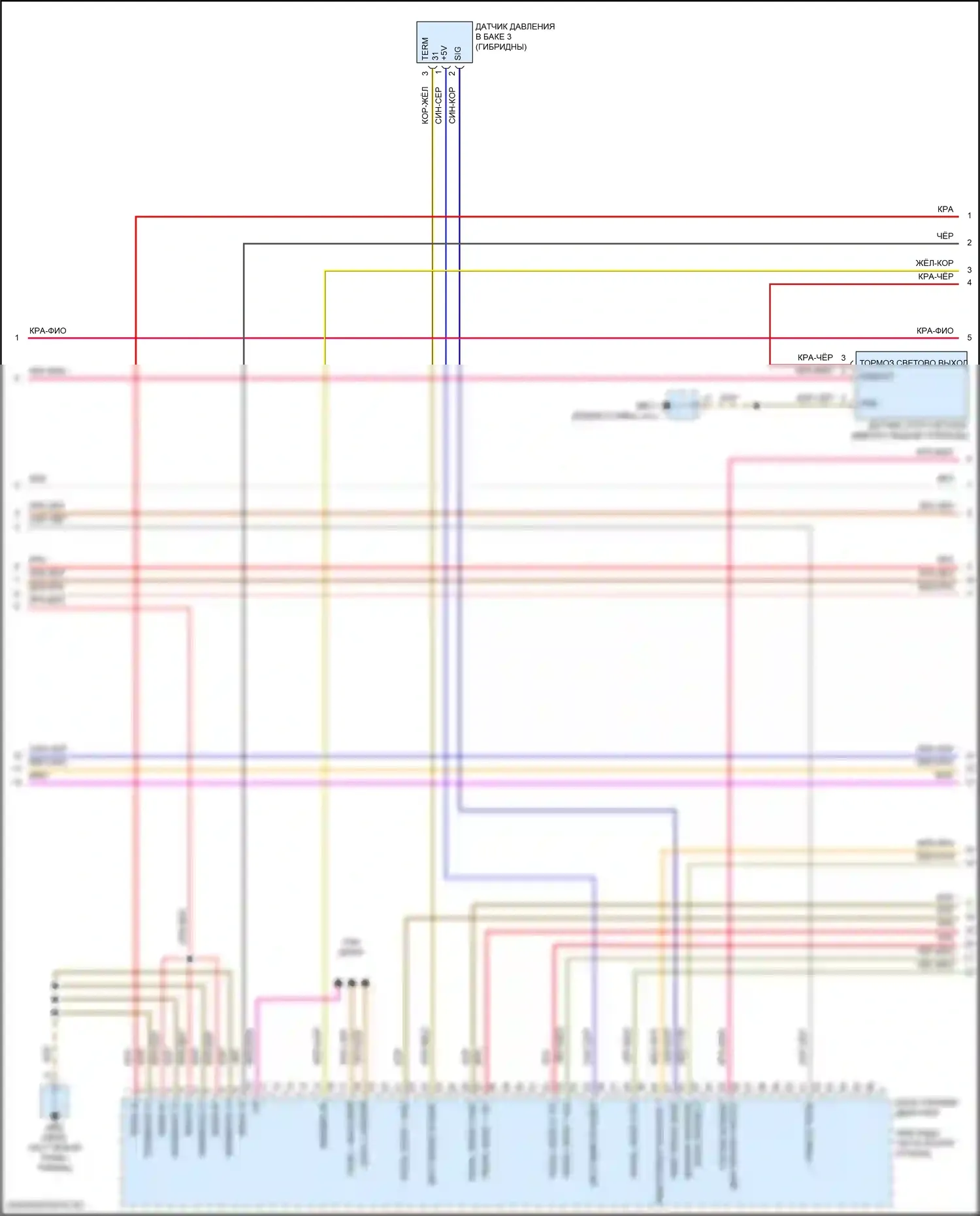 Panamera GTS Porsche 971 (2016-2020): Электросхема двигателя 3,0л турбо (5 из 8) 