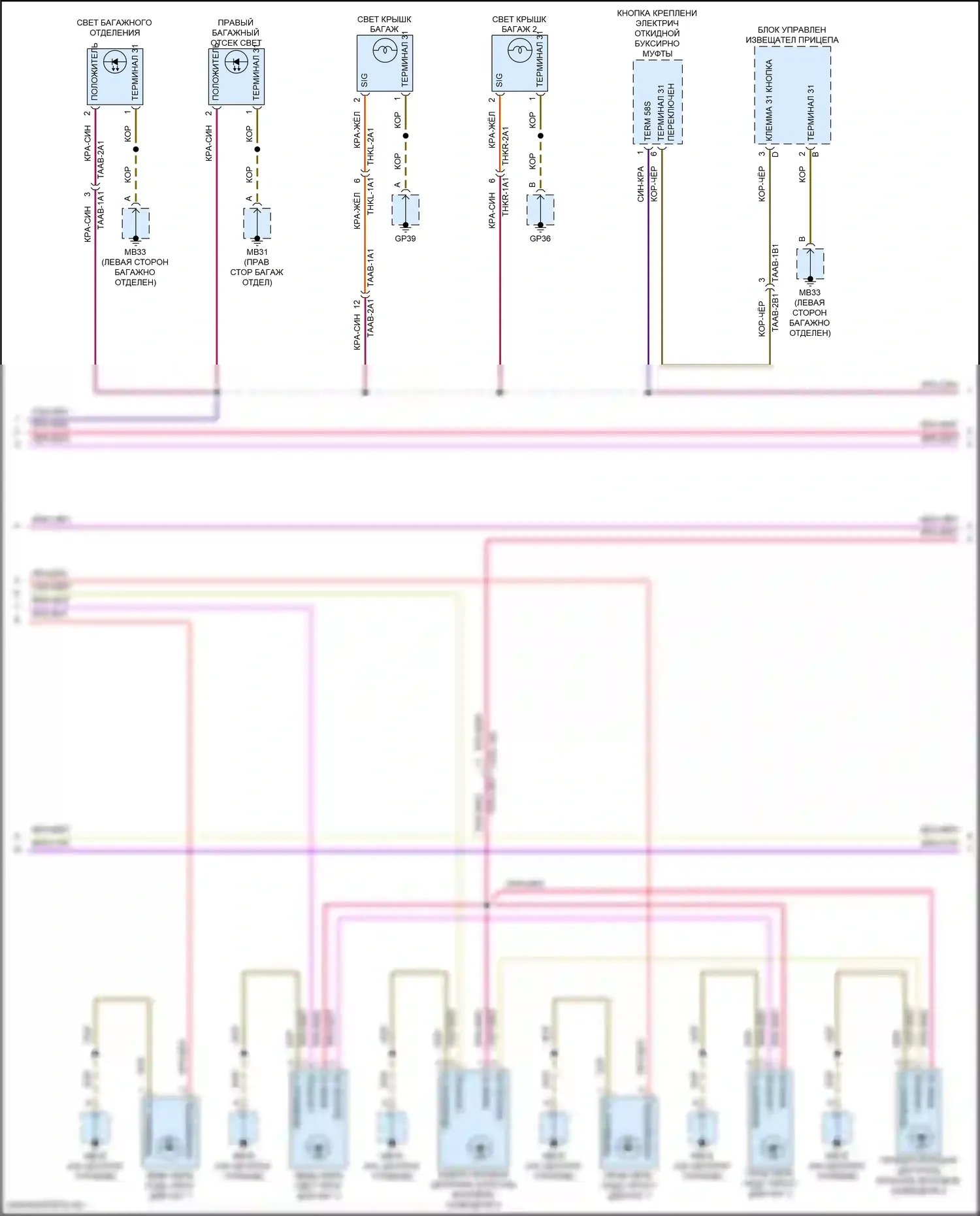 Panamera GTS Porsche 971 (2016-2020): Электросхема освещения салона (2 из 7) 