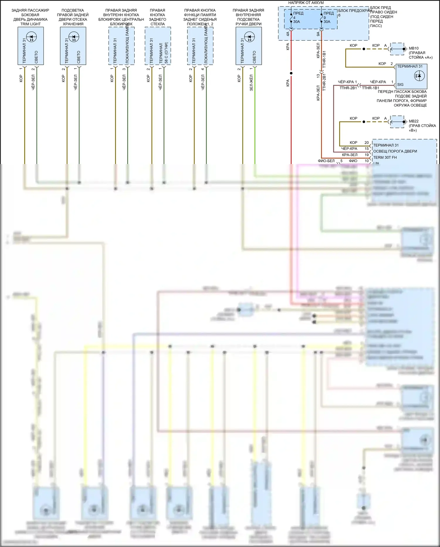 Panamera GTS Porsche 971 (2016-2020): Электросхема внутреннего освещения (7 из 7) 