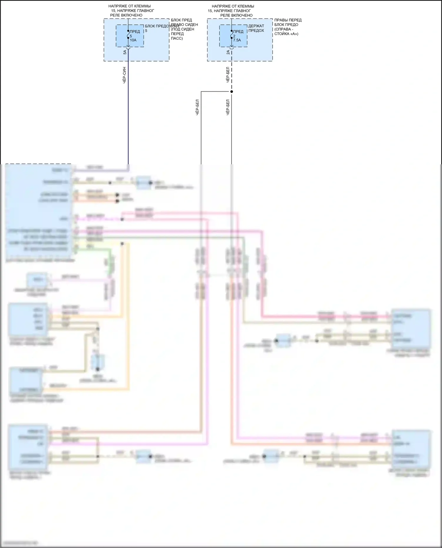 Panamera GTS Porsche 971 (2016-2020): Электросхема обогреваемого сиденья переднего пассажира 