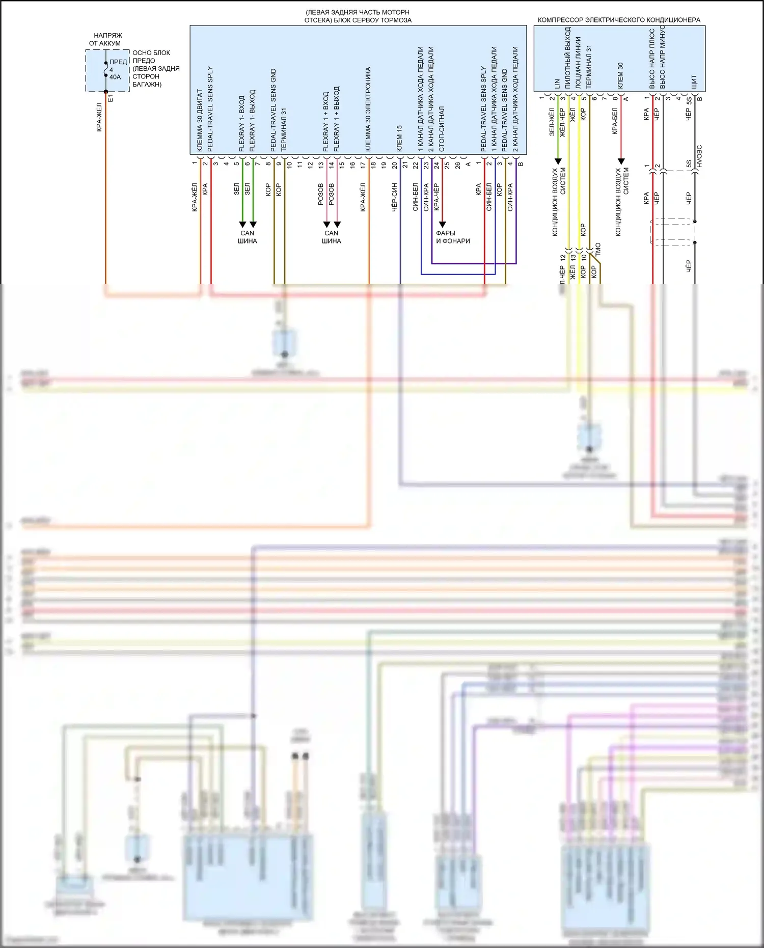 Panamera Turbo S Porsche 971 рестайлинг (2020-2023): Электросхема двигателя 2.9l турбо гибрид, электросхема гибридной системы (2 из 4) 